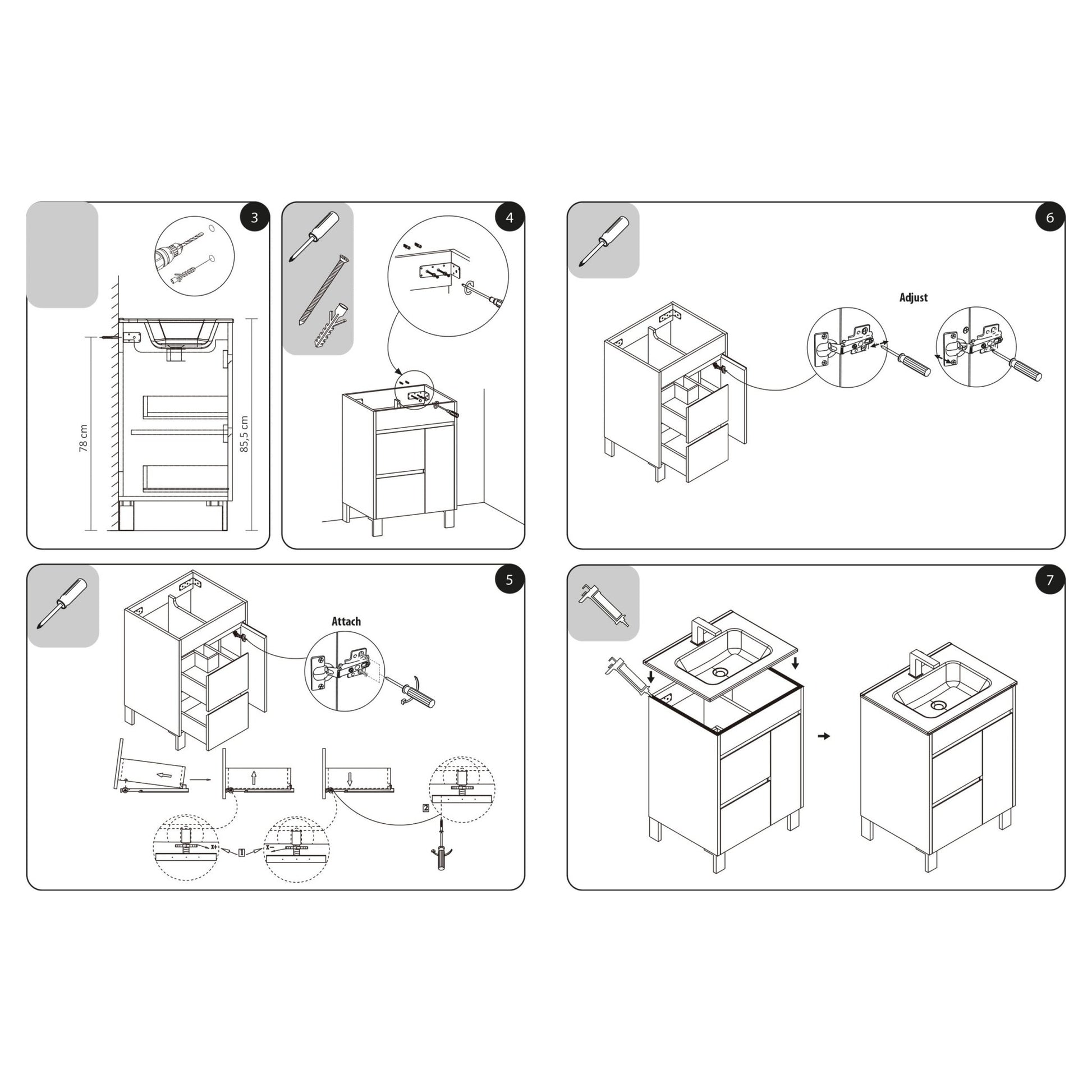 Differnz Sofi onderkast FSC® | licht eiken | 80 x 72 x 45.5 cm - Mozaiektegel.com