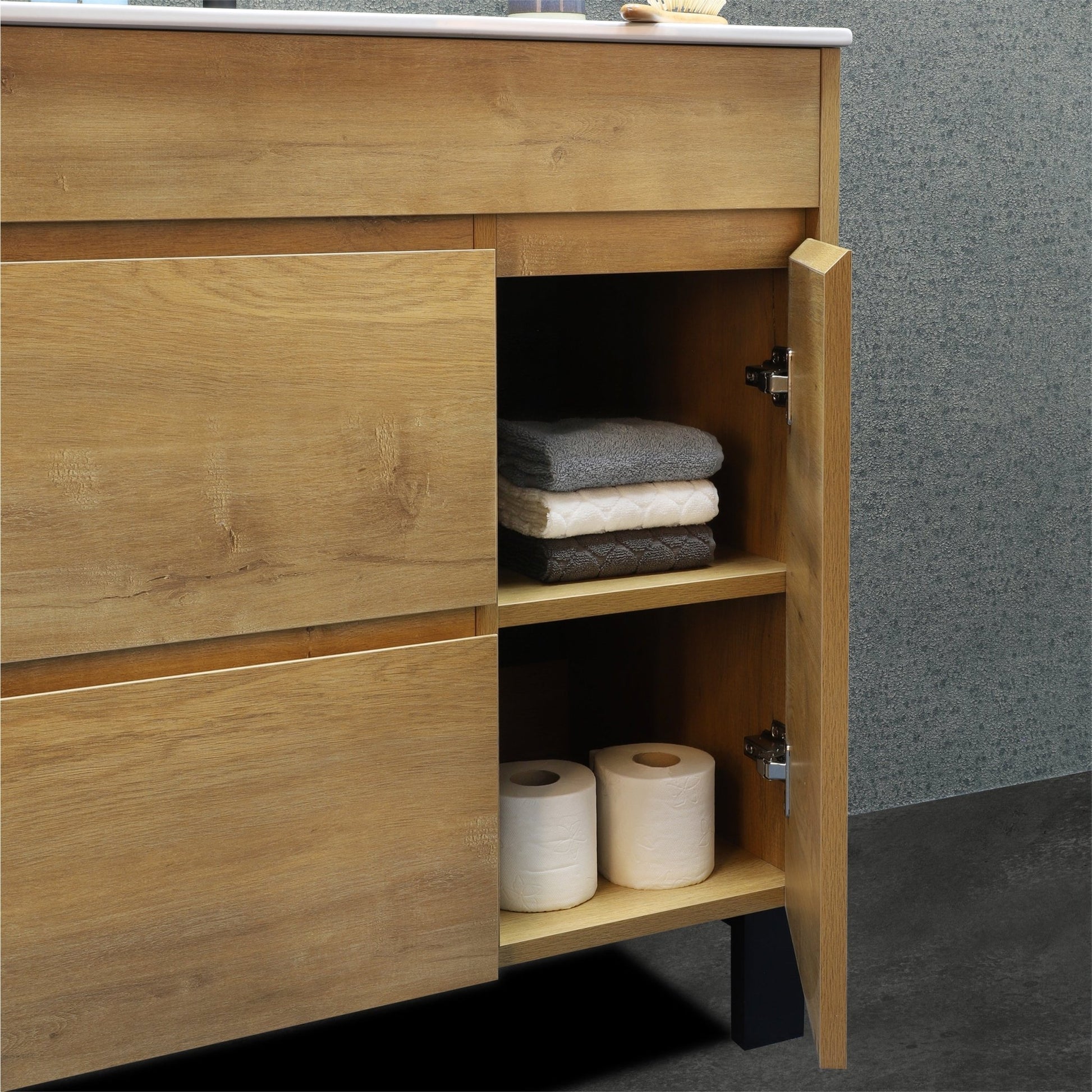 Differnz Sofi onderkast FSC® | licht eiken | 80 x 72 x 45.5 cm - Mozaiektegel.com