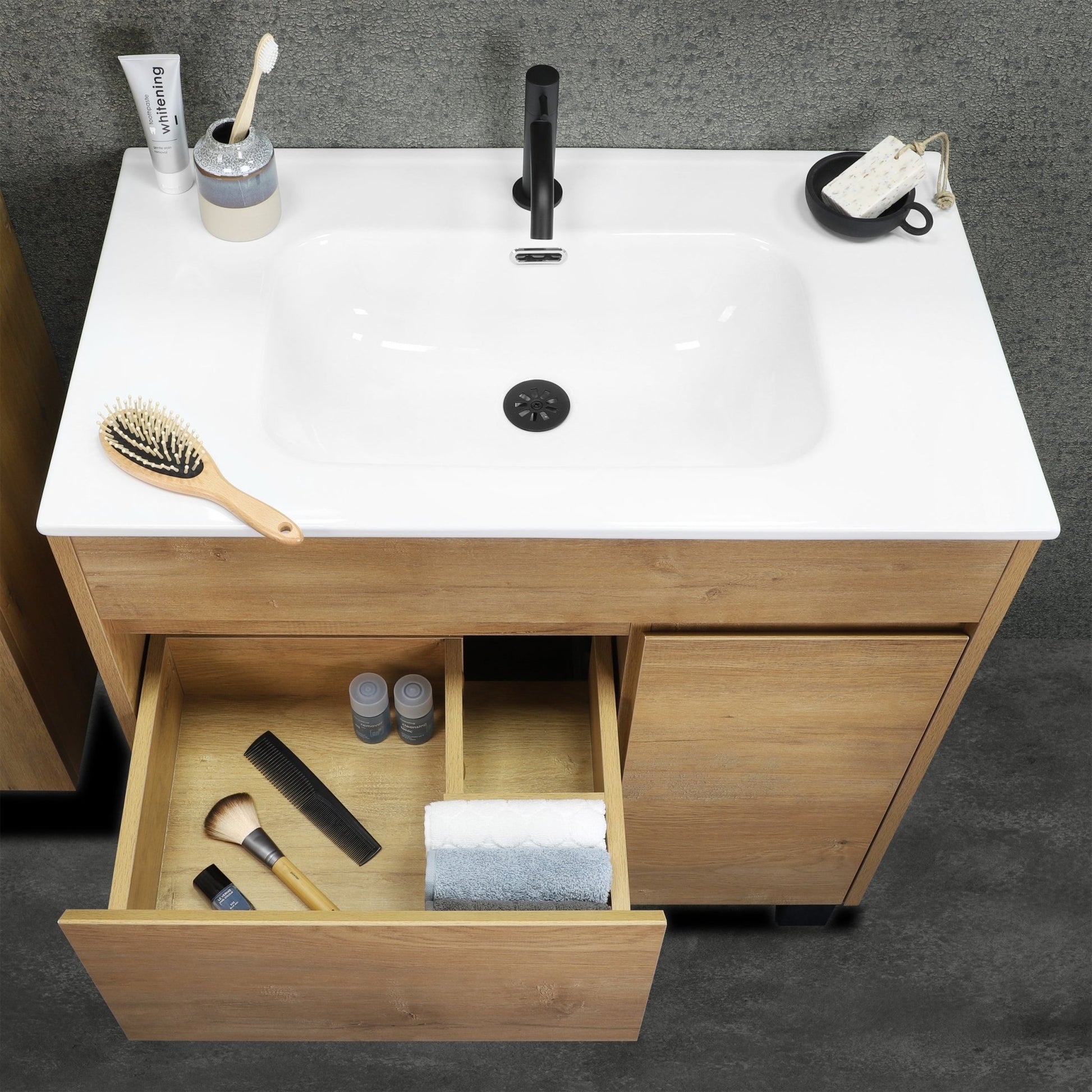 Differnz Sofi wastafel | wit | 80 x 46 cm - Mozaiektegel.com