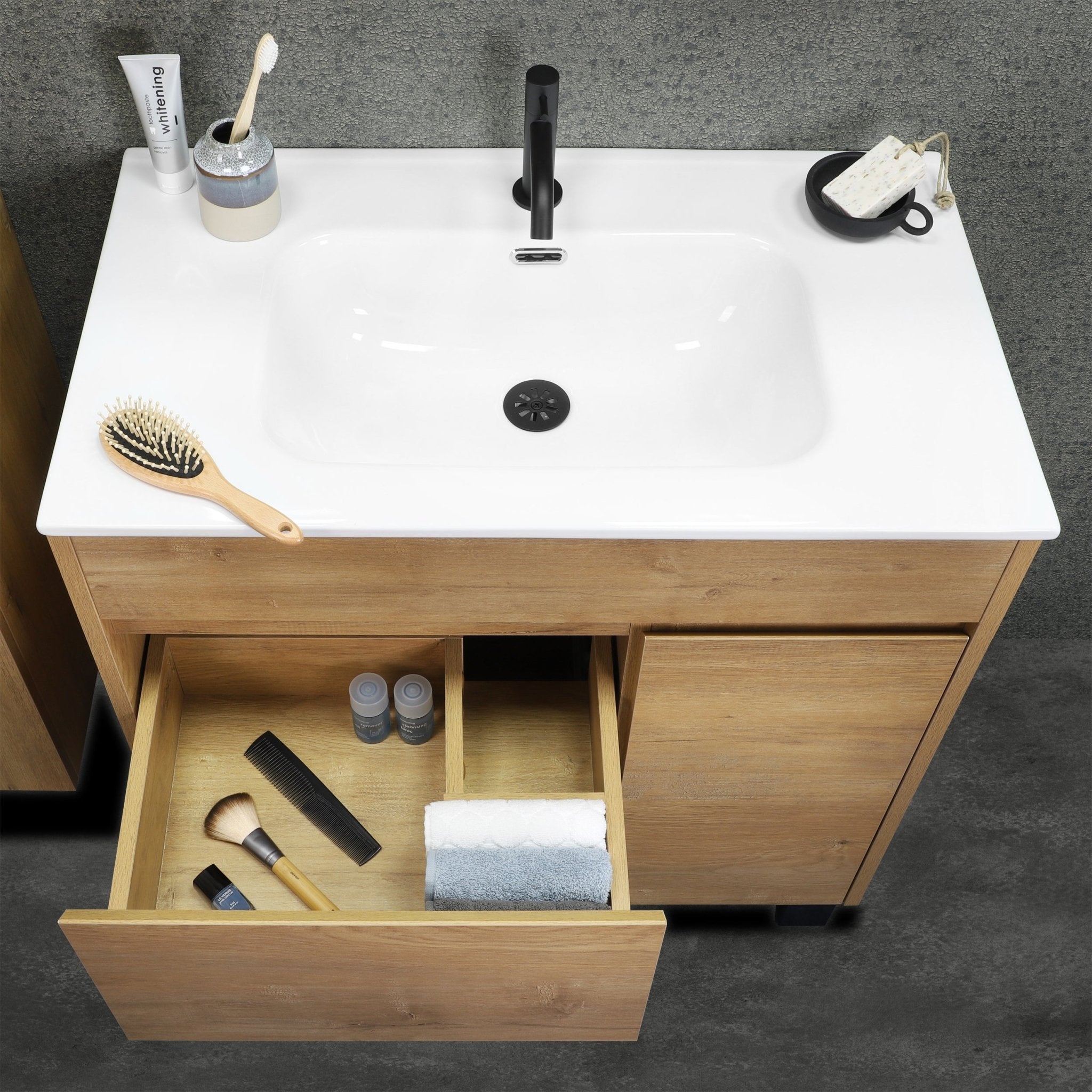 Differnz Sofi wastafel | wit | 80 x 46 cm - Mozaiektegel.com