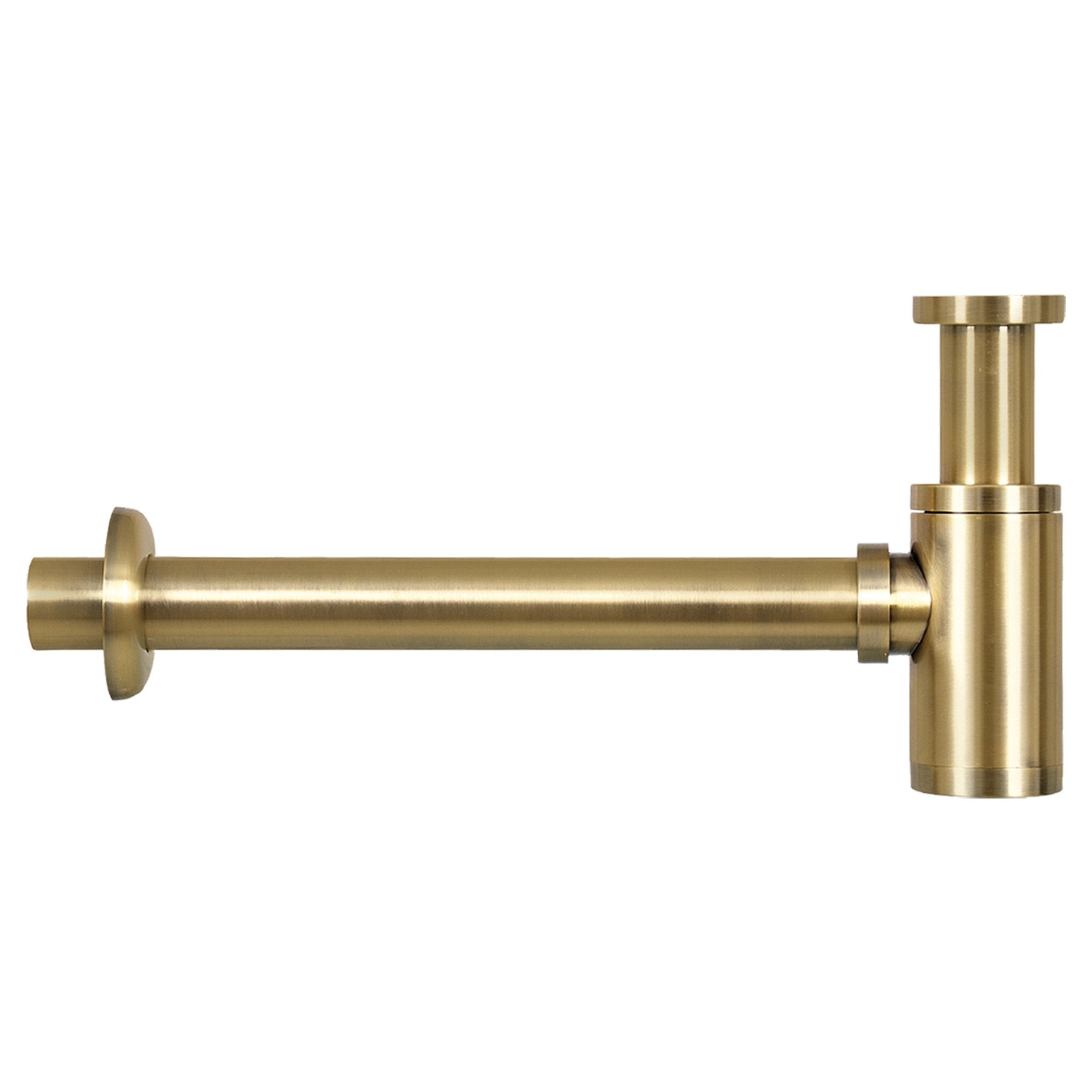 Differnz Solid fonteinset solid surface - kraan recht - 36 x 18.5 x 9 cm - mat goud - Mozaiektegel.com