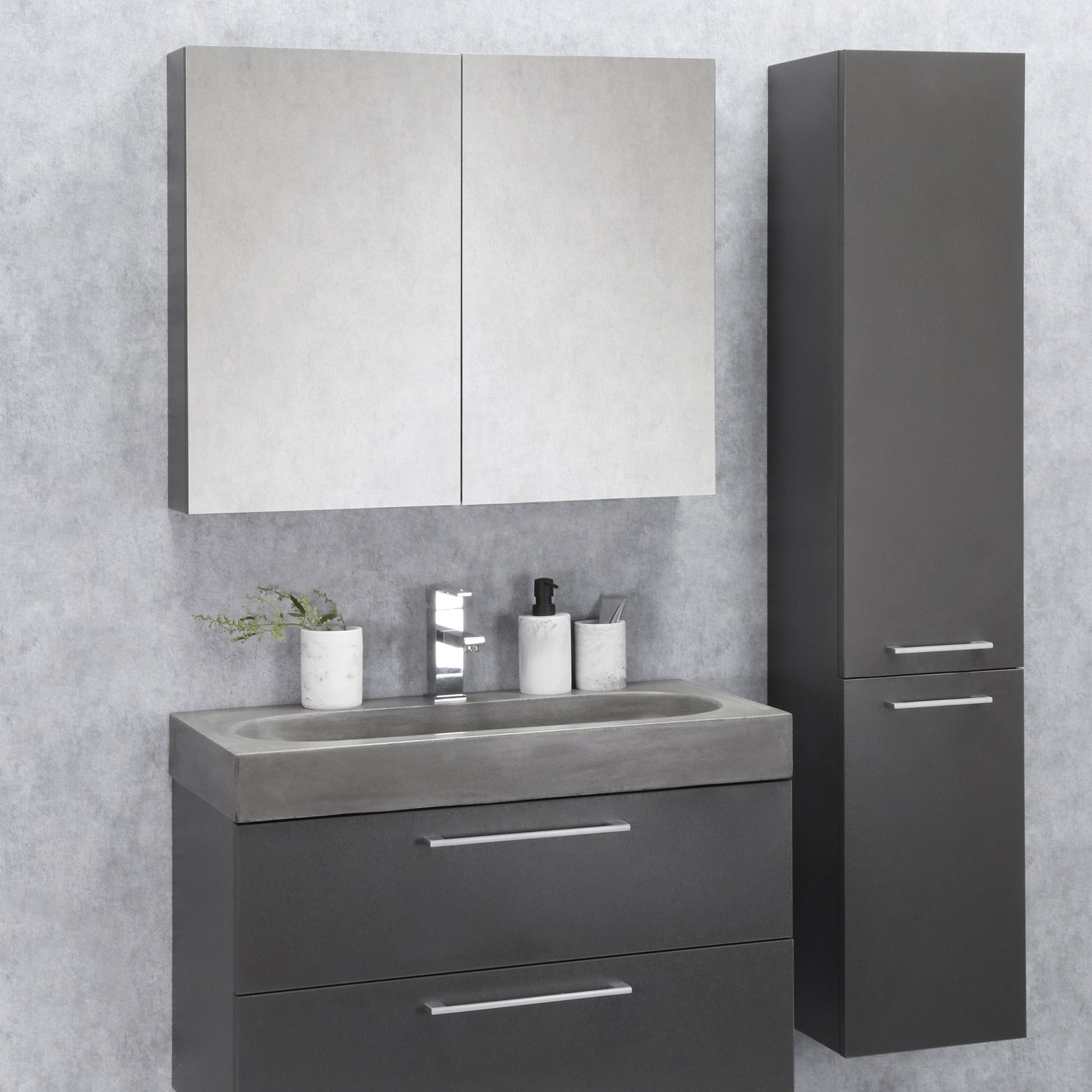 Differnz Somero hoge kast links/rechts | antraciet - Mozaiektegel.com