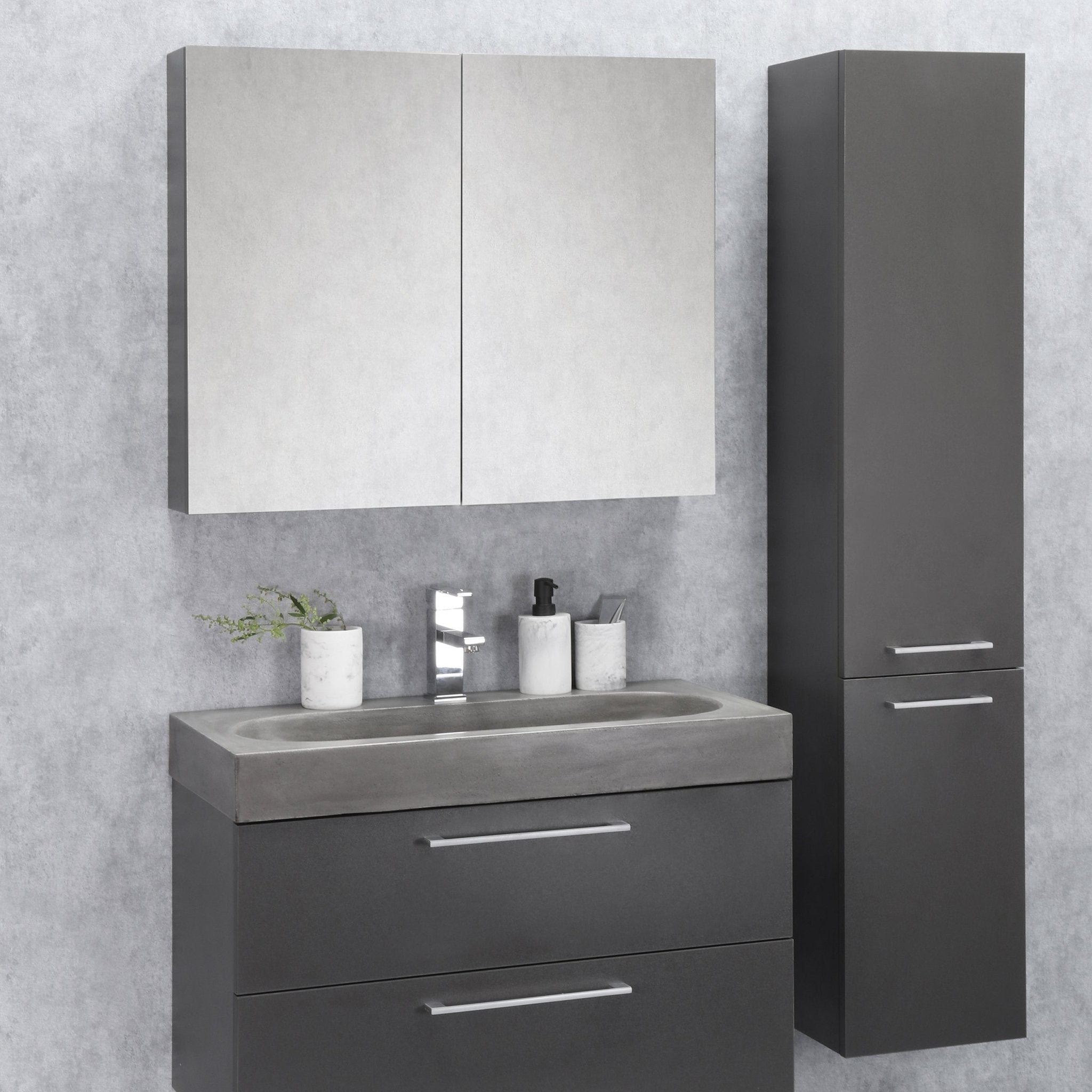 Differnz Somero hoge kast links/rechts | antraciet - Mozaiektegel.com