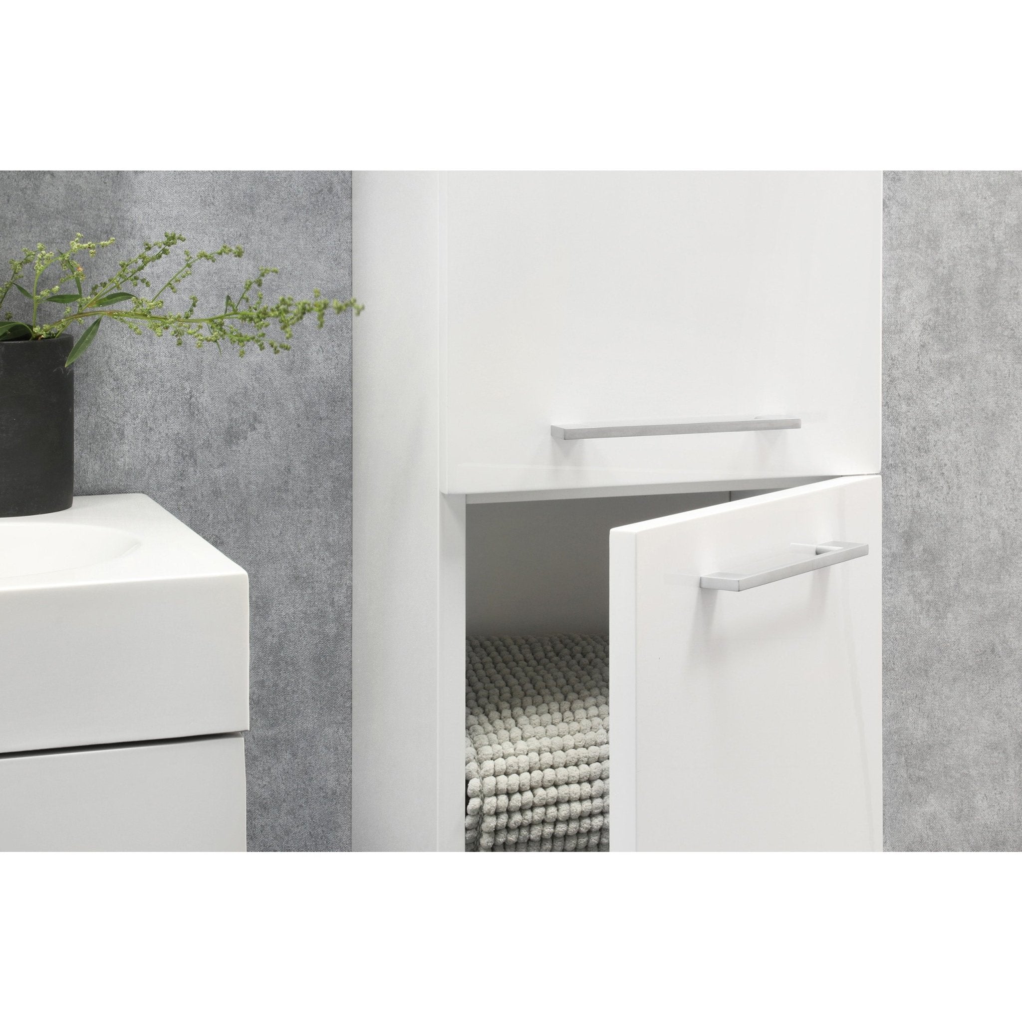 Differnz Somero hoge kast links/rechts | hoogglans wit - Mozaiektegel.com