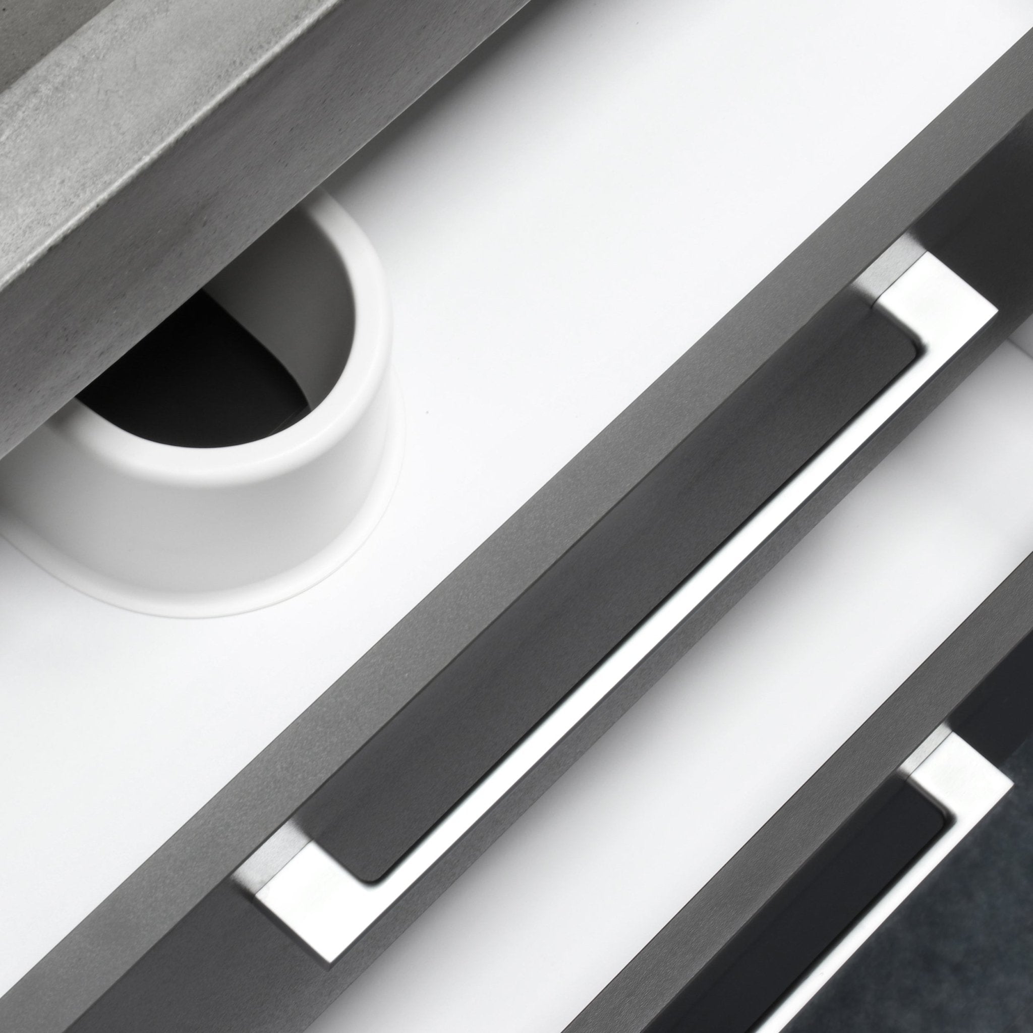 Differnz Somero onderkast 2 lades | antraciet | 60 cm - Mozaiektegel.com