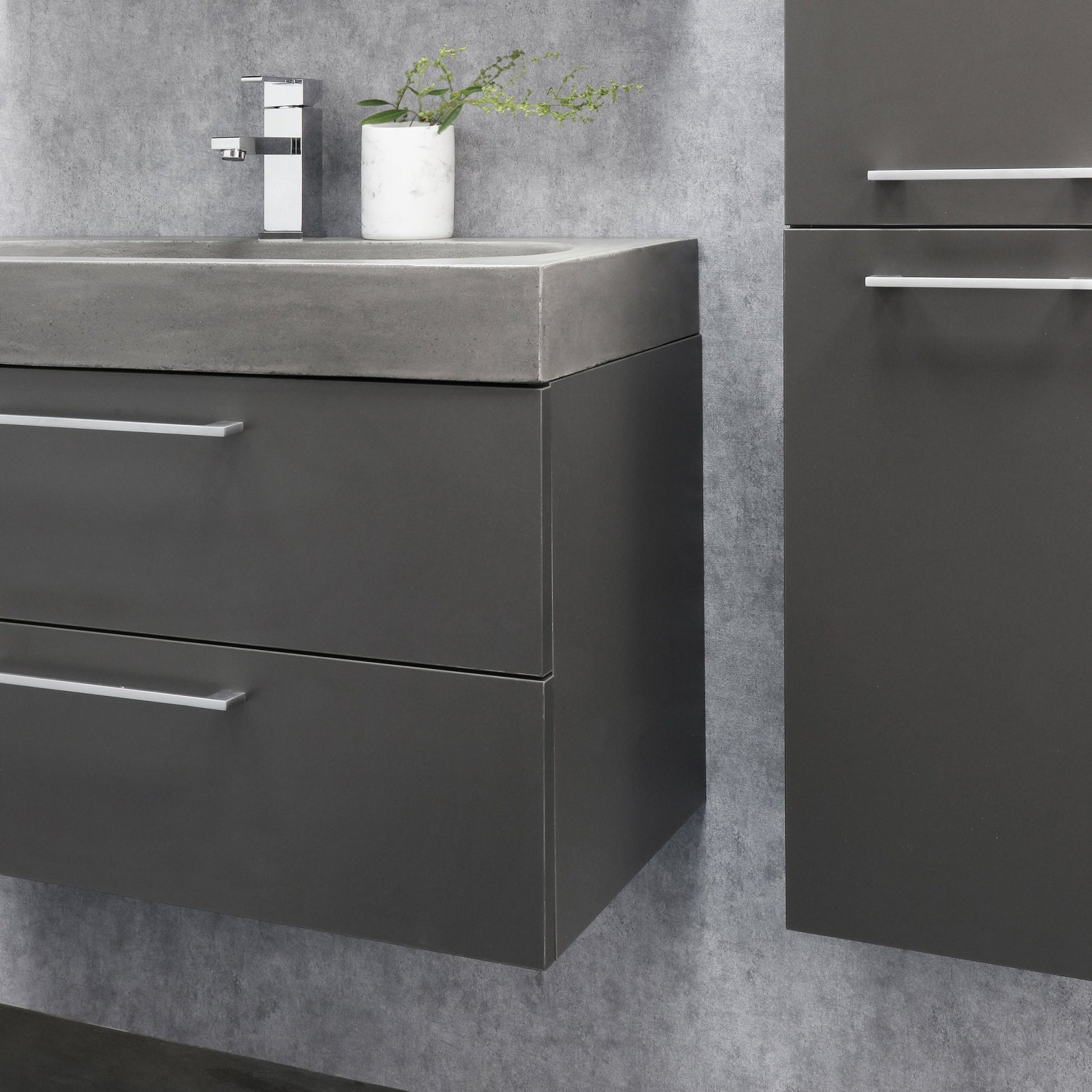 Differnz Somero onderkast 2 lades | antraciet | 60 cm - Mozaiektegel.com