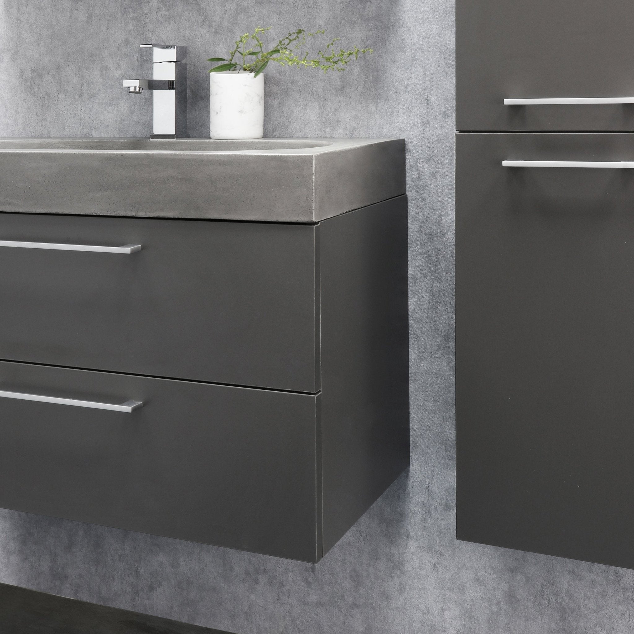 Differnz Somero onderkast 2 lades | antraciet | 60 cm - Mozaiektegel.com