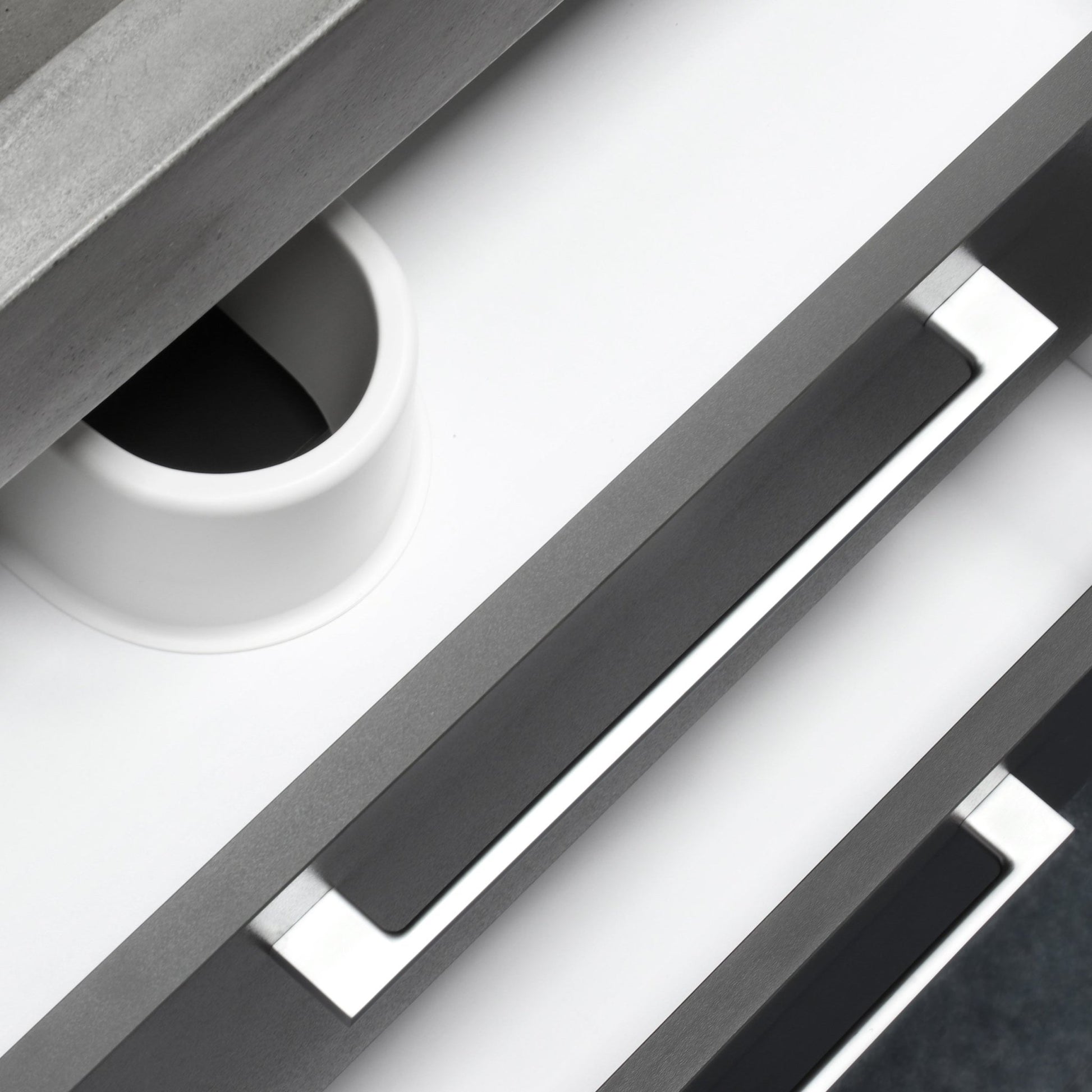 Differnz Somero onderkast 2 lades | antraciet | 80 cm - Mozaiektegel.com