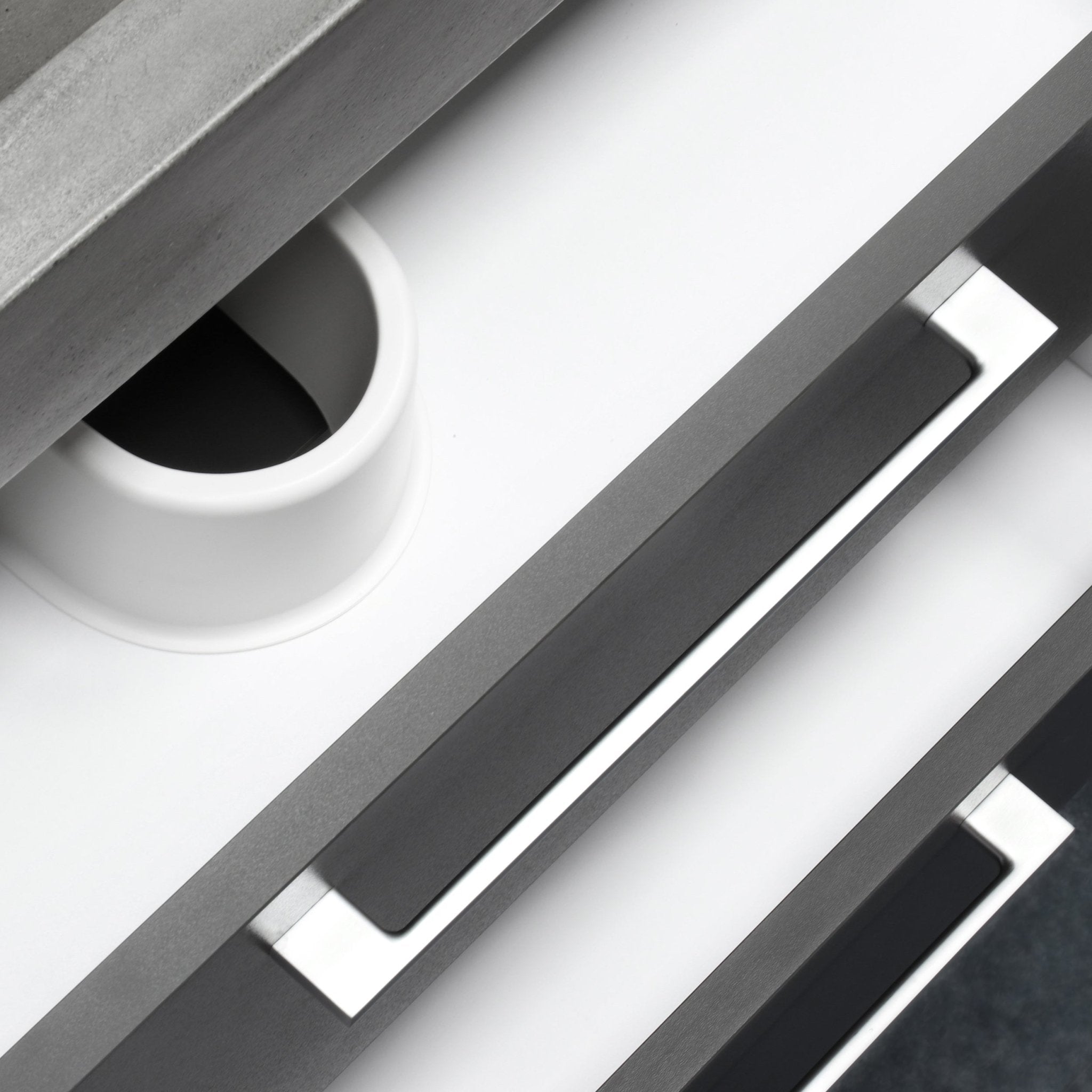 Differnz Somero onderkast 2 lades | antraciet | 80 cm - Mozaiektegel.com