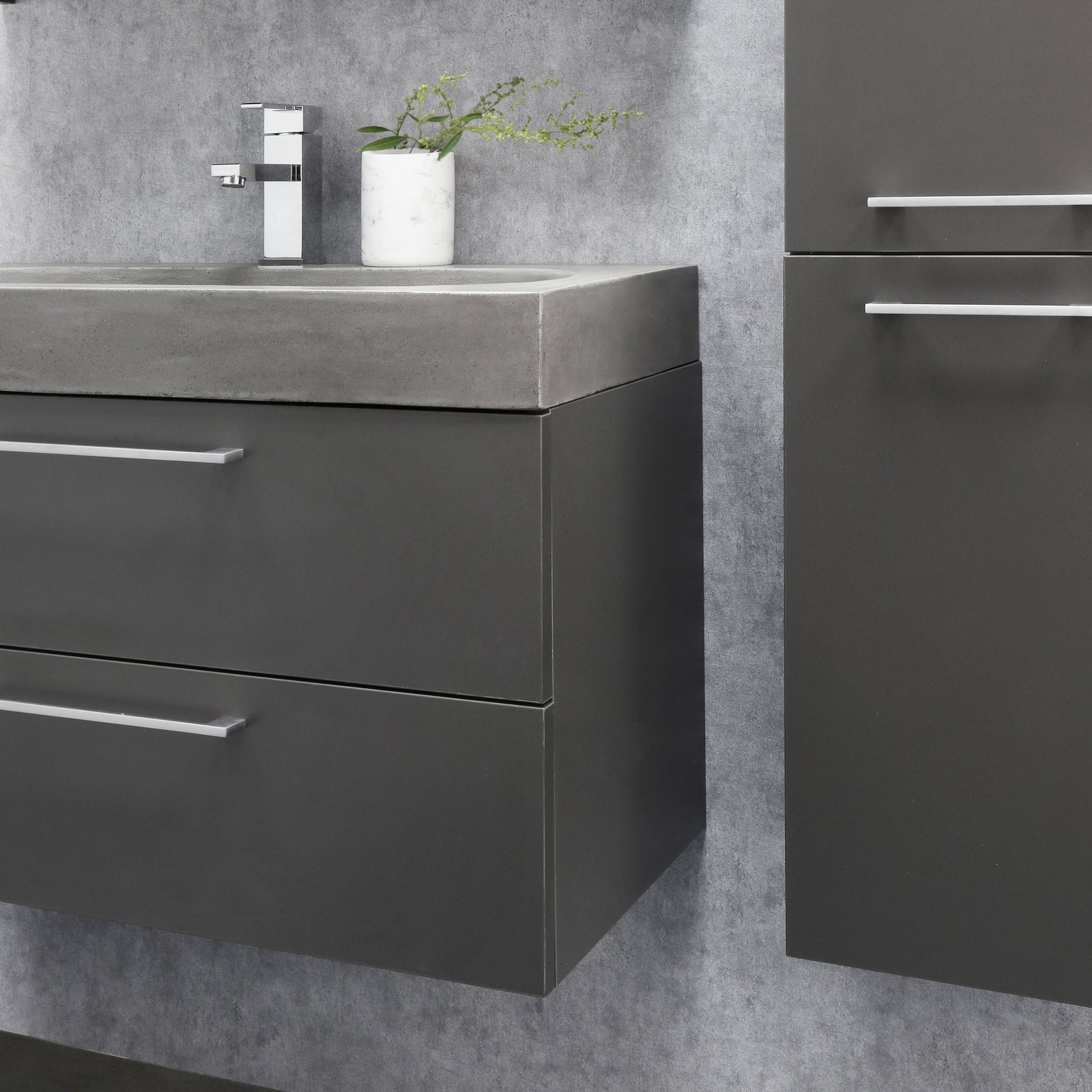 Differnz Somero onderkast 2 lades | antraciet | 80 cm - Mozaiektegel.com