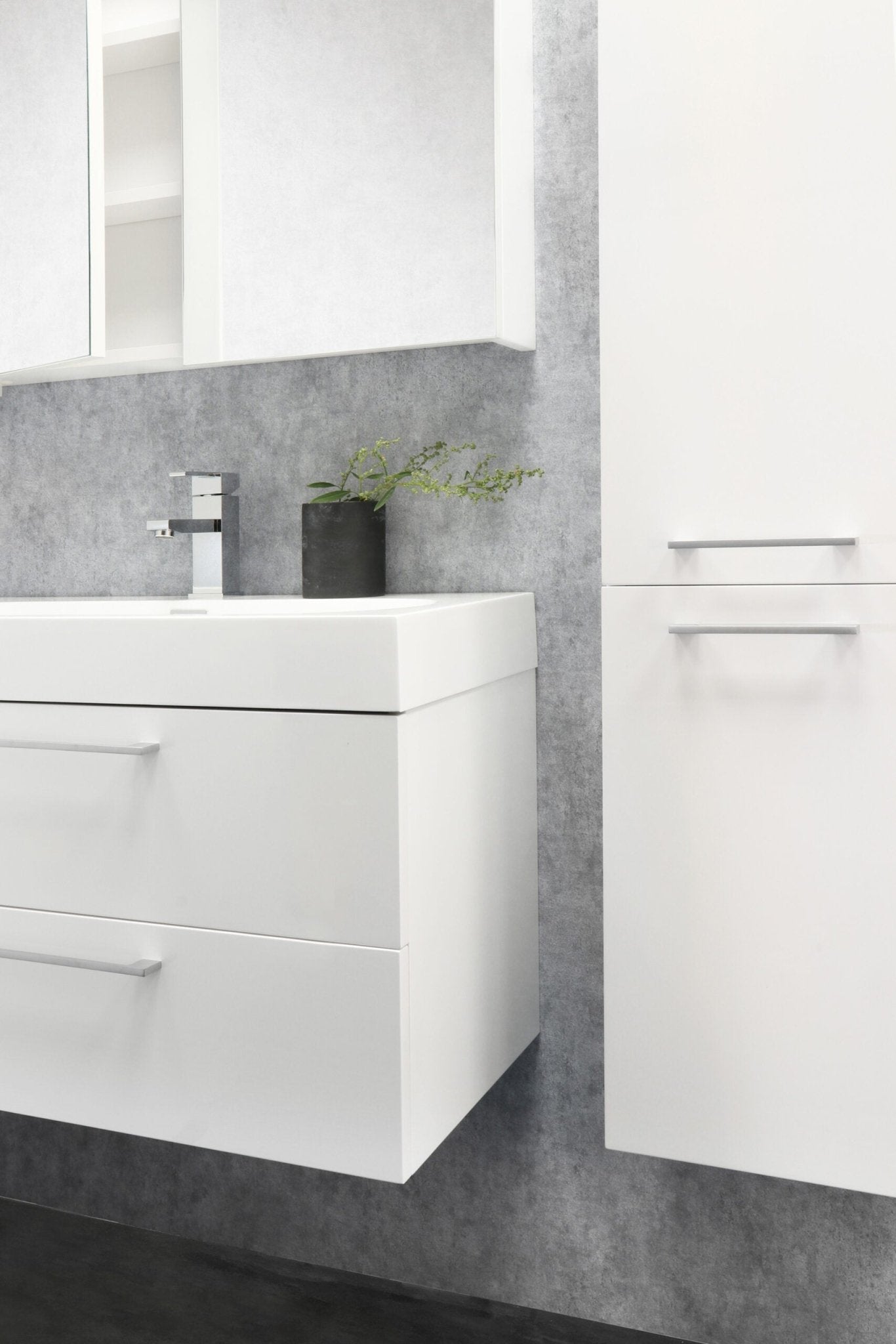 Differnz Somero onderkast 2 lades | hoogglans wit | 80 cm - Mozaiektegel.com