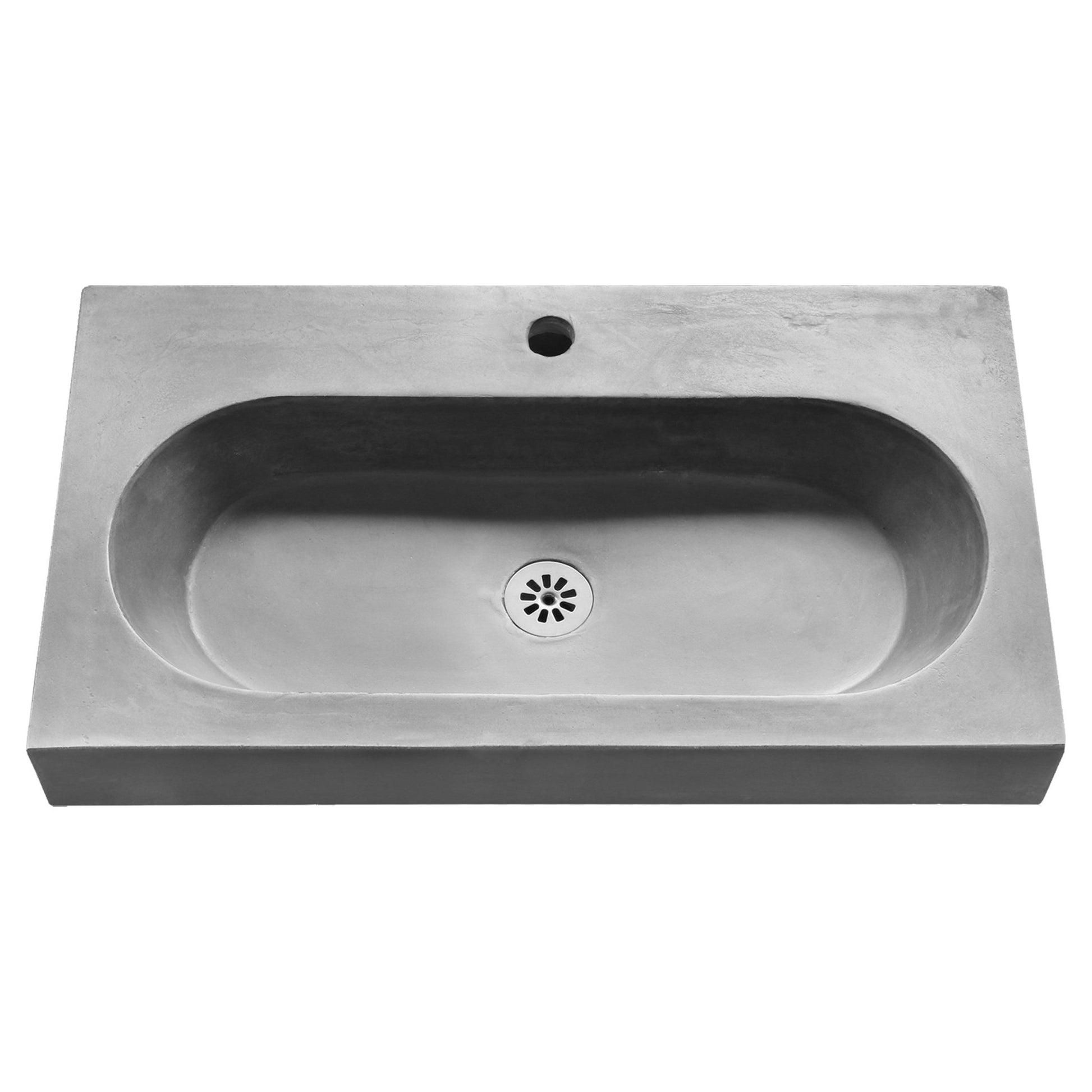 Differnz Somero wastafel 1 kraangat | beton | 60 cm - Mozaiektegel.com