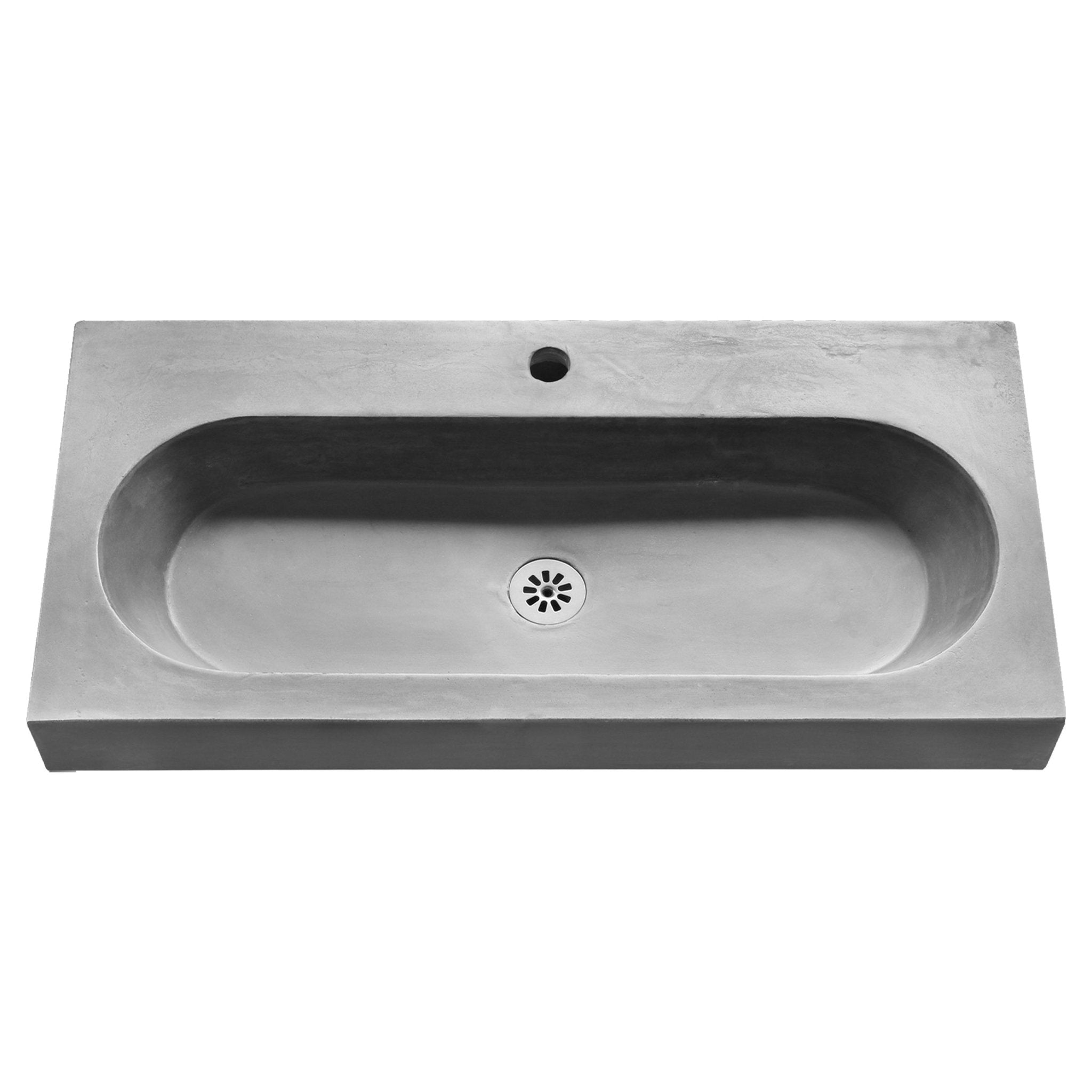 Differnz Somero wastafel 1 kraangat | beton | 80 cm - Mozaiektegel.com