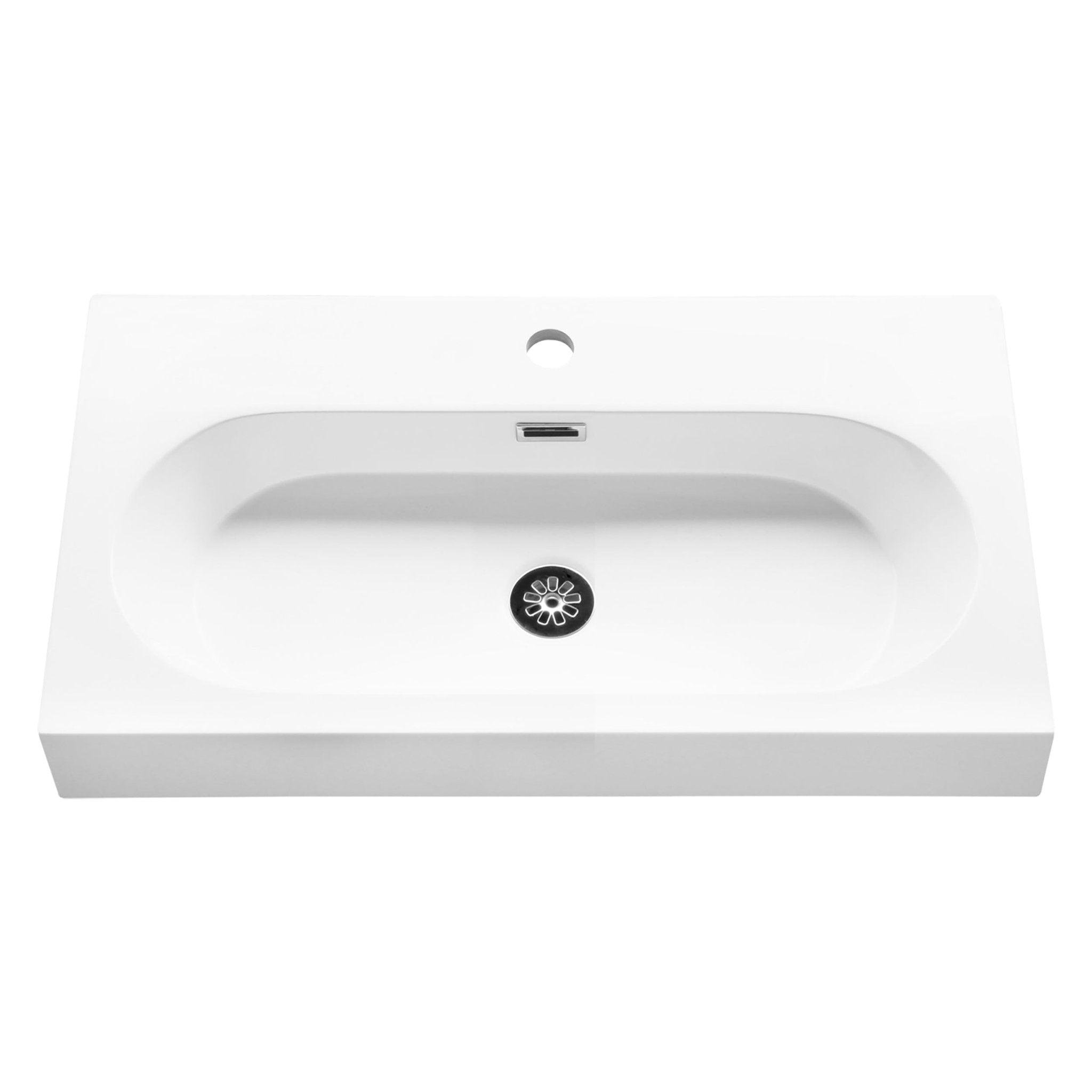 Differnz Somero wastafel 1 kraangat | wit | 60 cm - Mozaiektegel.com