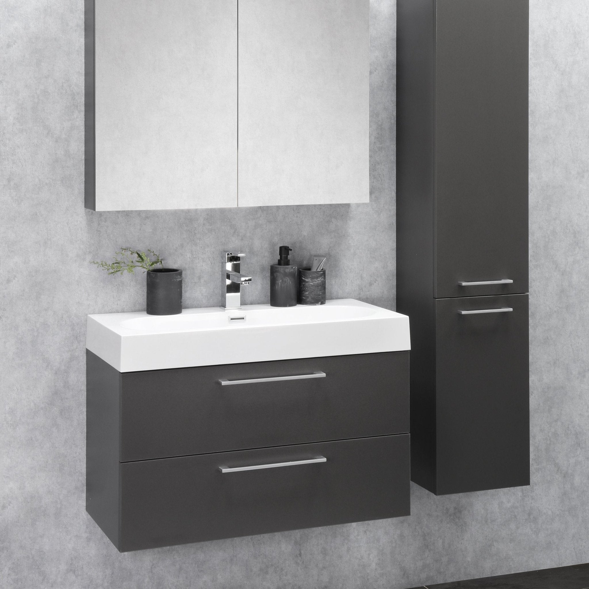 Differnz Somero wastafel 1 kraangat | wit | 60 cm - Mozaiektegel.com