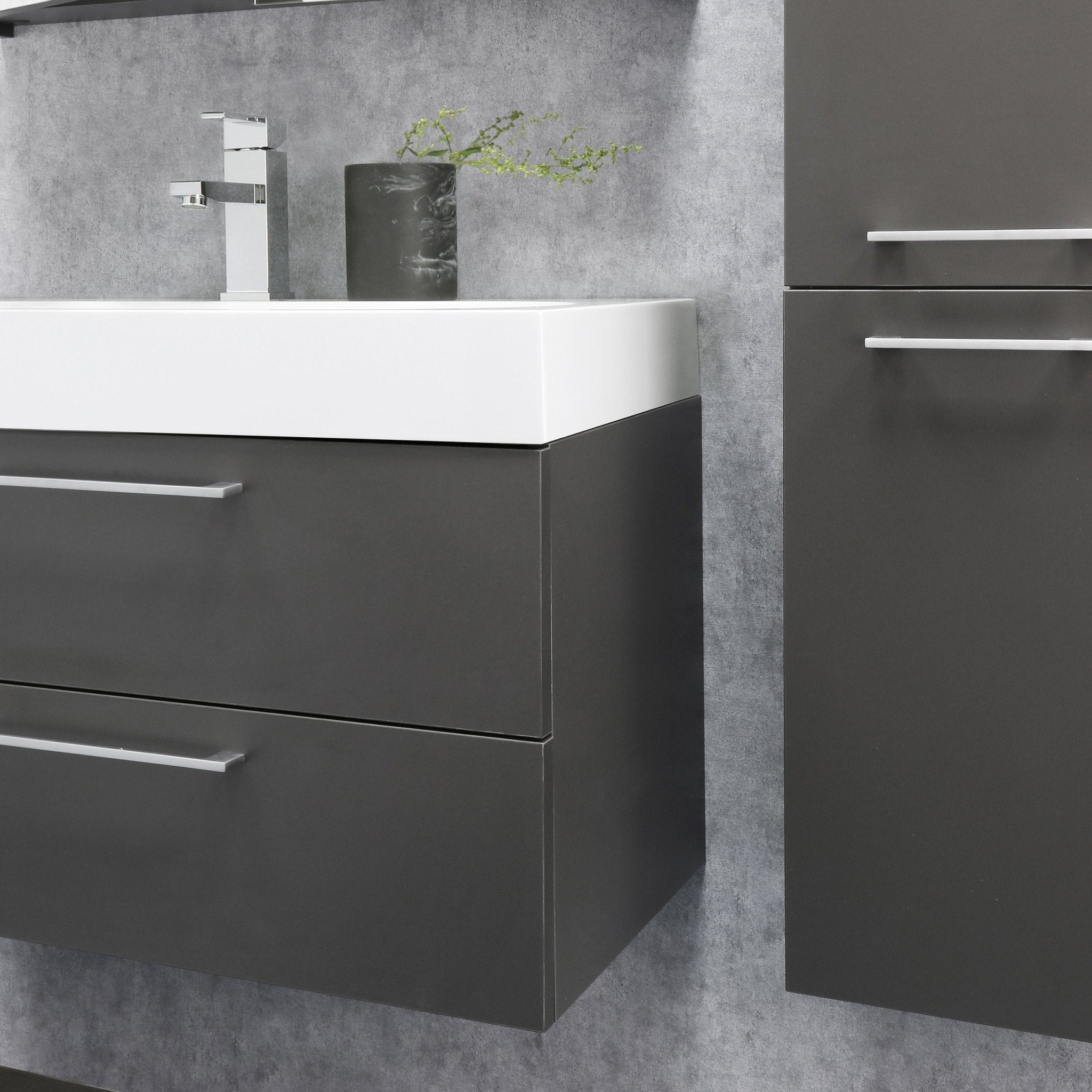 Differnz Somero wastafel 1 kraangat | wit | 60 cm - Mozaiektegel.com