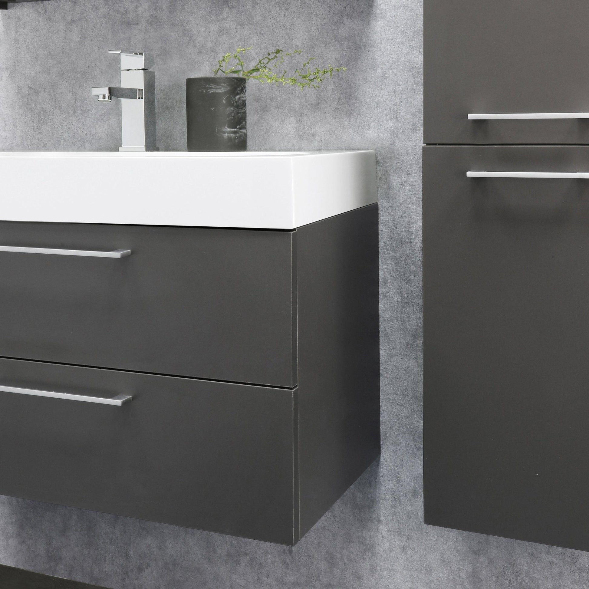 Differnz Somero wastafel 1 kraangat | wit | 80 cm - Mozaiektegel.com