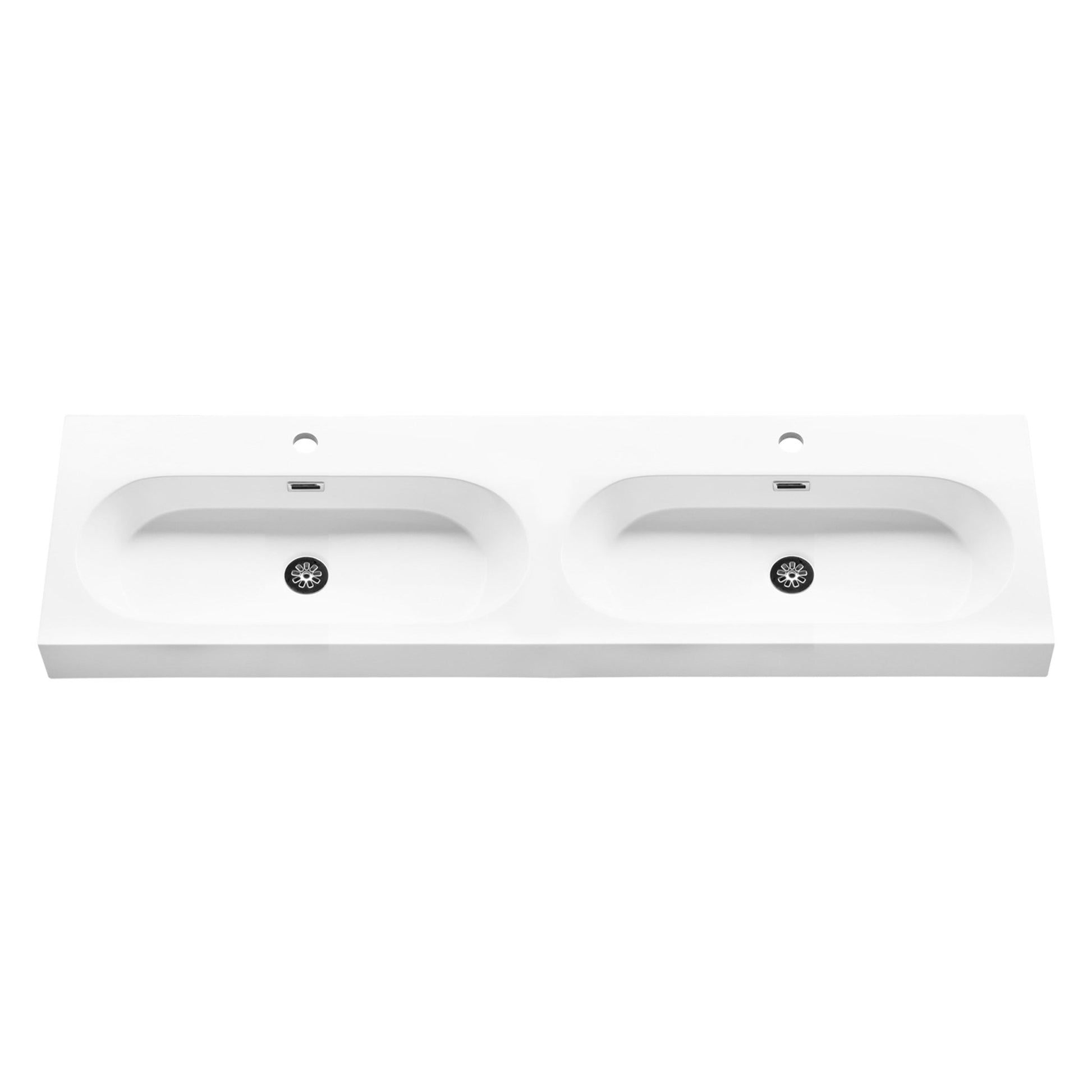 Differnz Somero wastafel 2 kraangaten | wit | 120 cm - Mozaiektegel.com