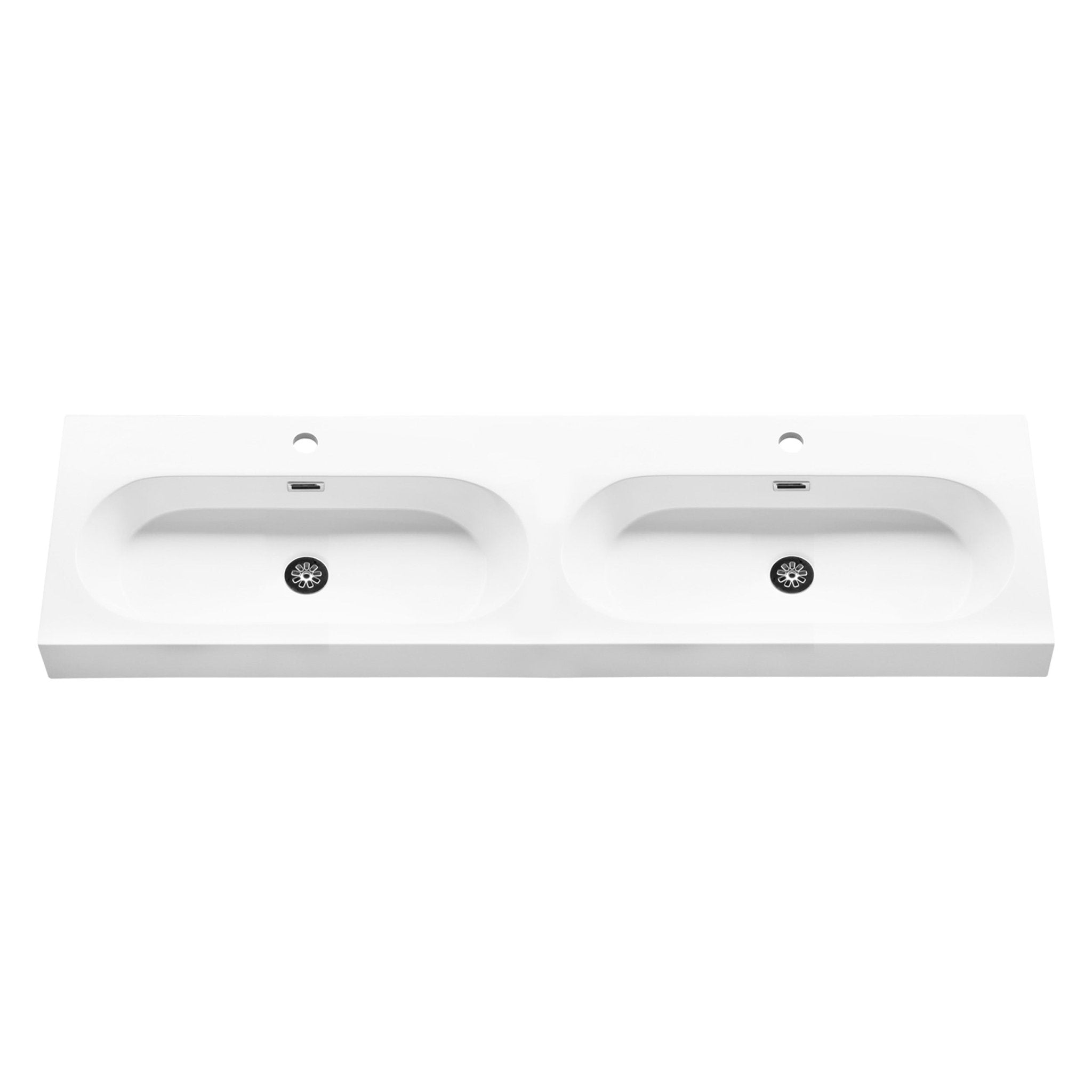 Differnz Somero wastafel 2 kraangaten | wit | 120 cm - Mozaiektegel.com