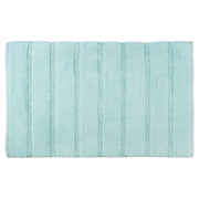 Differnz Stripes badmat 100% katoen - geschikt voor vloerverwarming - 45 x 75 cm - lichtblauw - Mozaiektegel.com