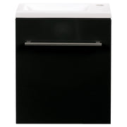 Differnz Tight onderkast met wastafel | zwart | 40 x 22 x 48 cm - Mozaiektegel.com