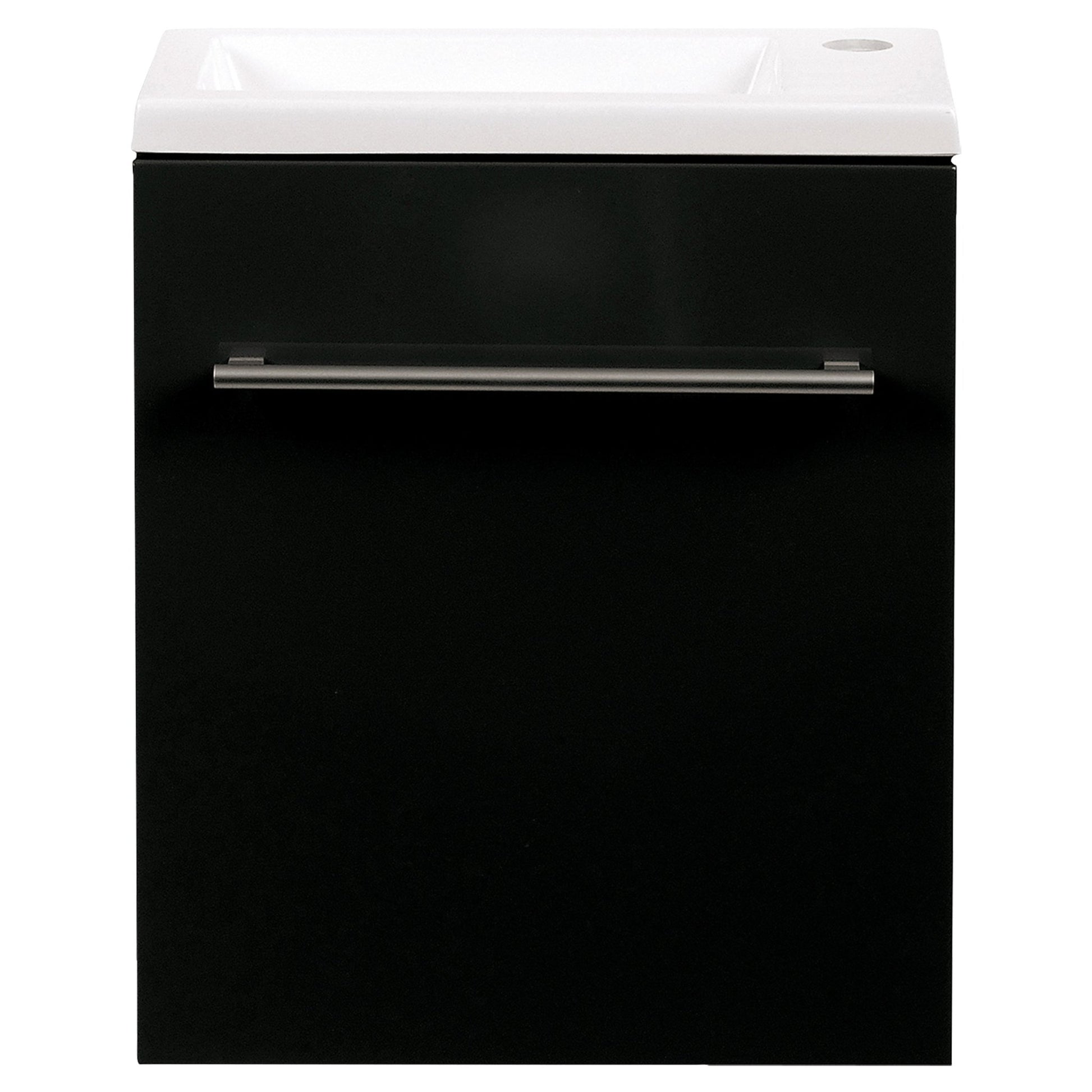 Differnz Tight onderkast met wastafel | zwart | 40 x 22 x 48 cm - Mozaiektegel.com
