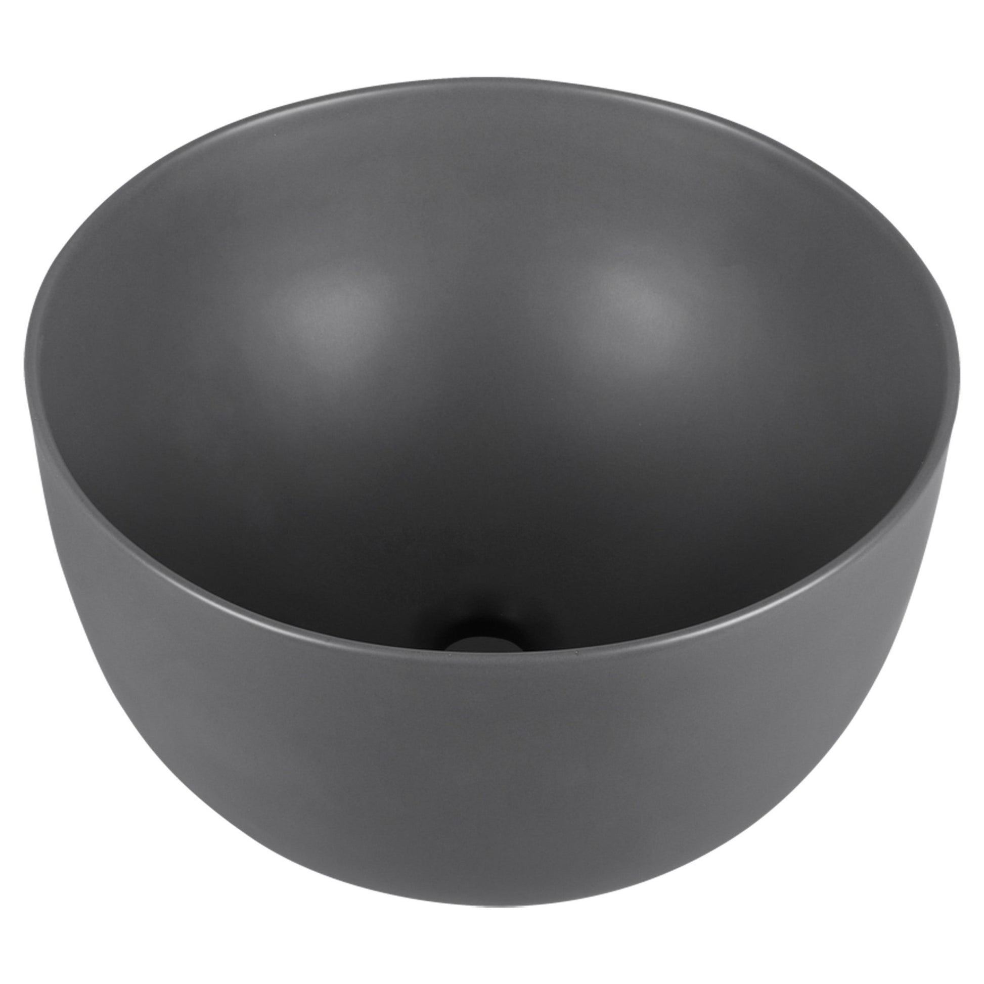 Differnz Tulip waskom opbouw - keramiek | mat donkergrijs | Ø 40 x 24 cm - Mozaiektegel.com
