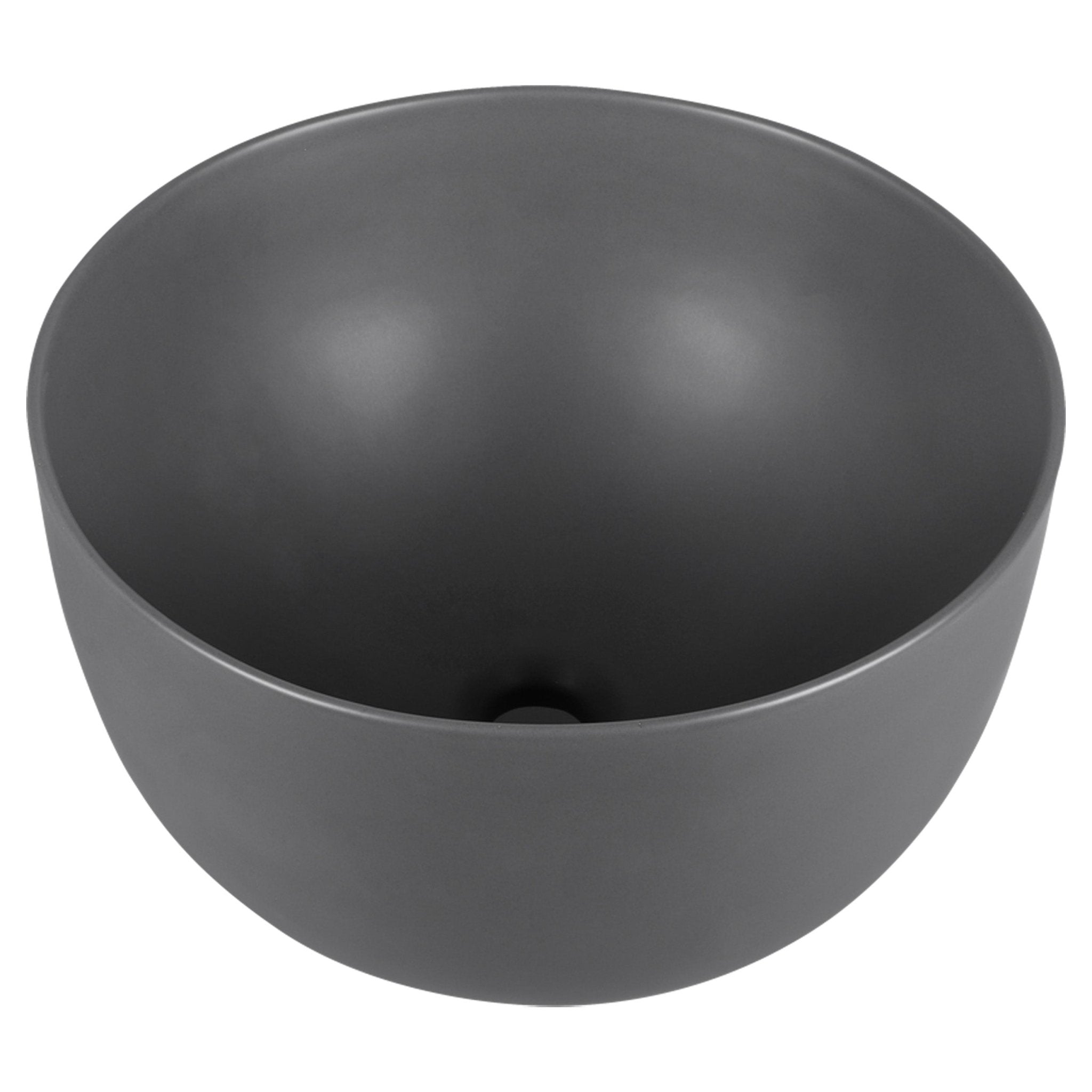 Differnz Tulip waskom opbouw - keramiek | mat donkergrijs | Ø 40 x 24 cm - Mozaiektegel.com