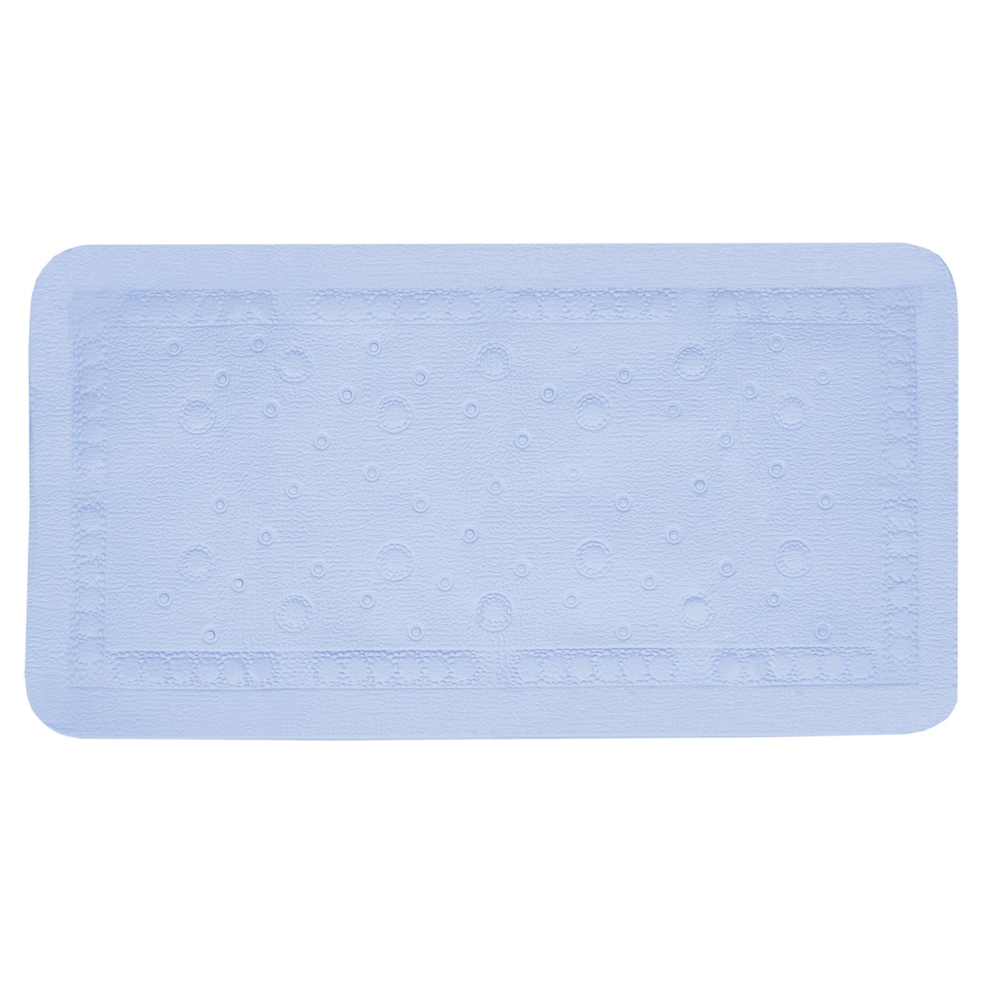 Differnz Tutus inlegmat bad - 100% PVC - anti - slip laag - 68 x 36 cm - blauw - Mozaiektegel.com