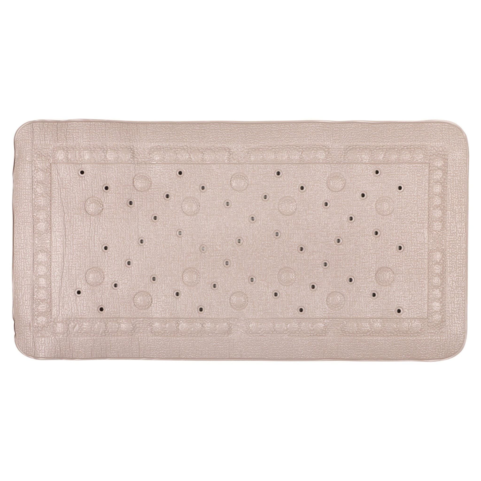 Differnz Tutus inlegmat bad - 100% PVC - anti - slip laag - 68 x 36 cm - taupe - Mozaiektegel.com