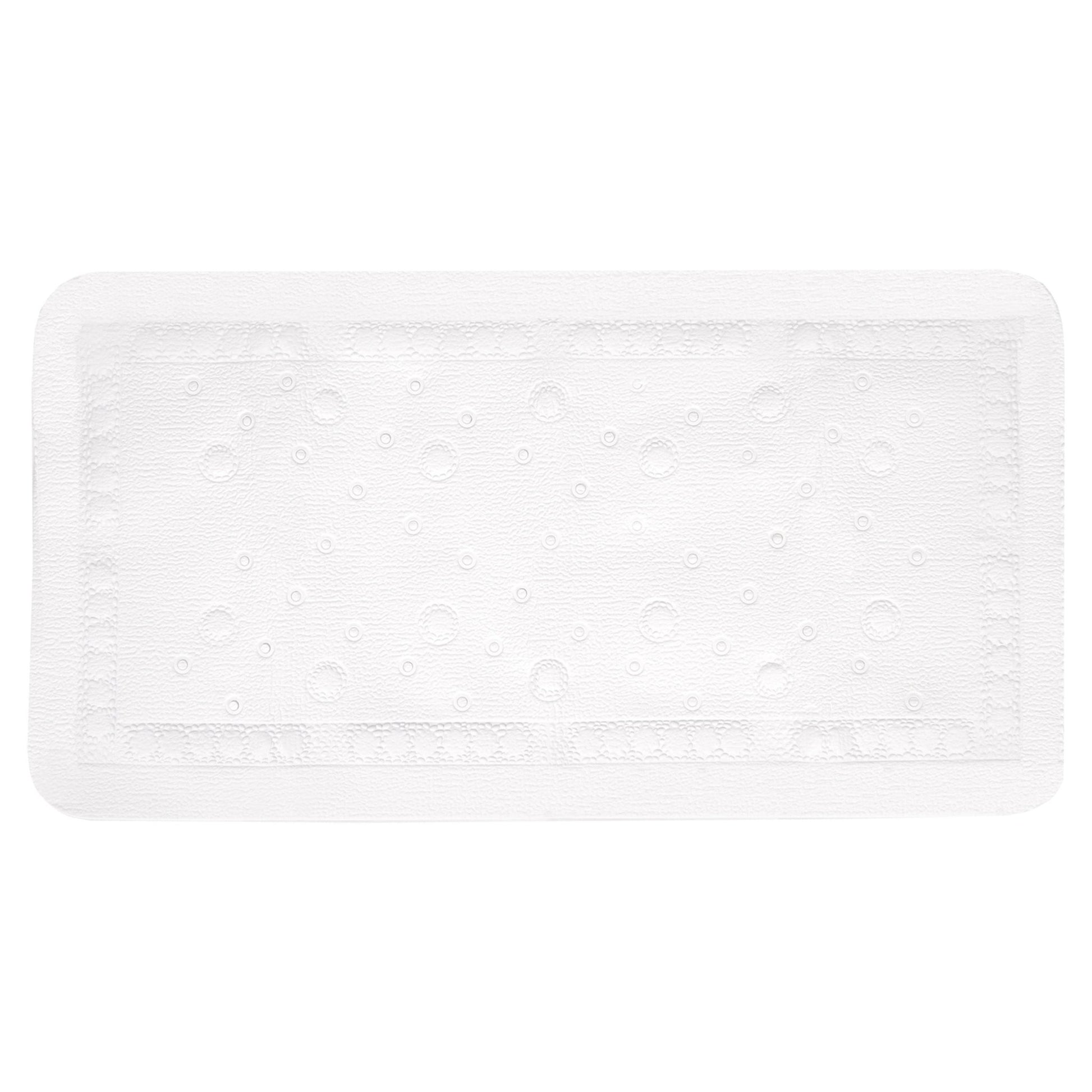 Differnz Tutus inlegmat bad - 100% PVC - anti - slip laag - 68 x 36 cm - wit - Mozaiektegel.com