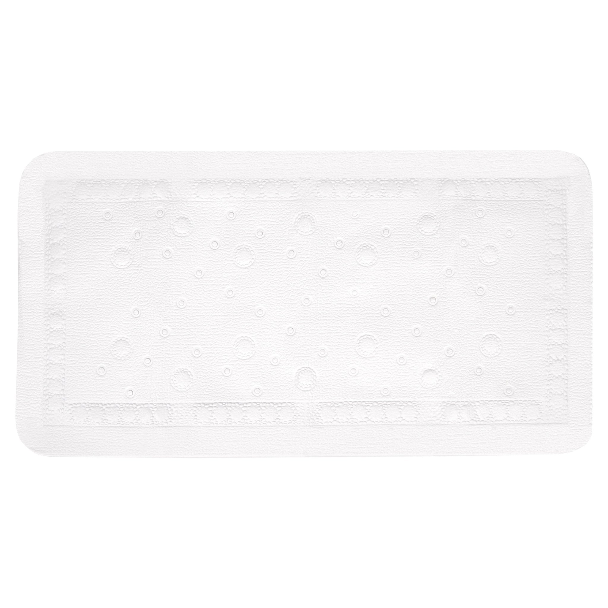 Differnz Tutus inlegmat bad - 100% PVC - anti - slip laag - 68 x 36 cm - wit - Mozaiektegel.com