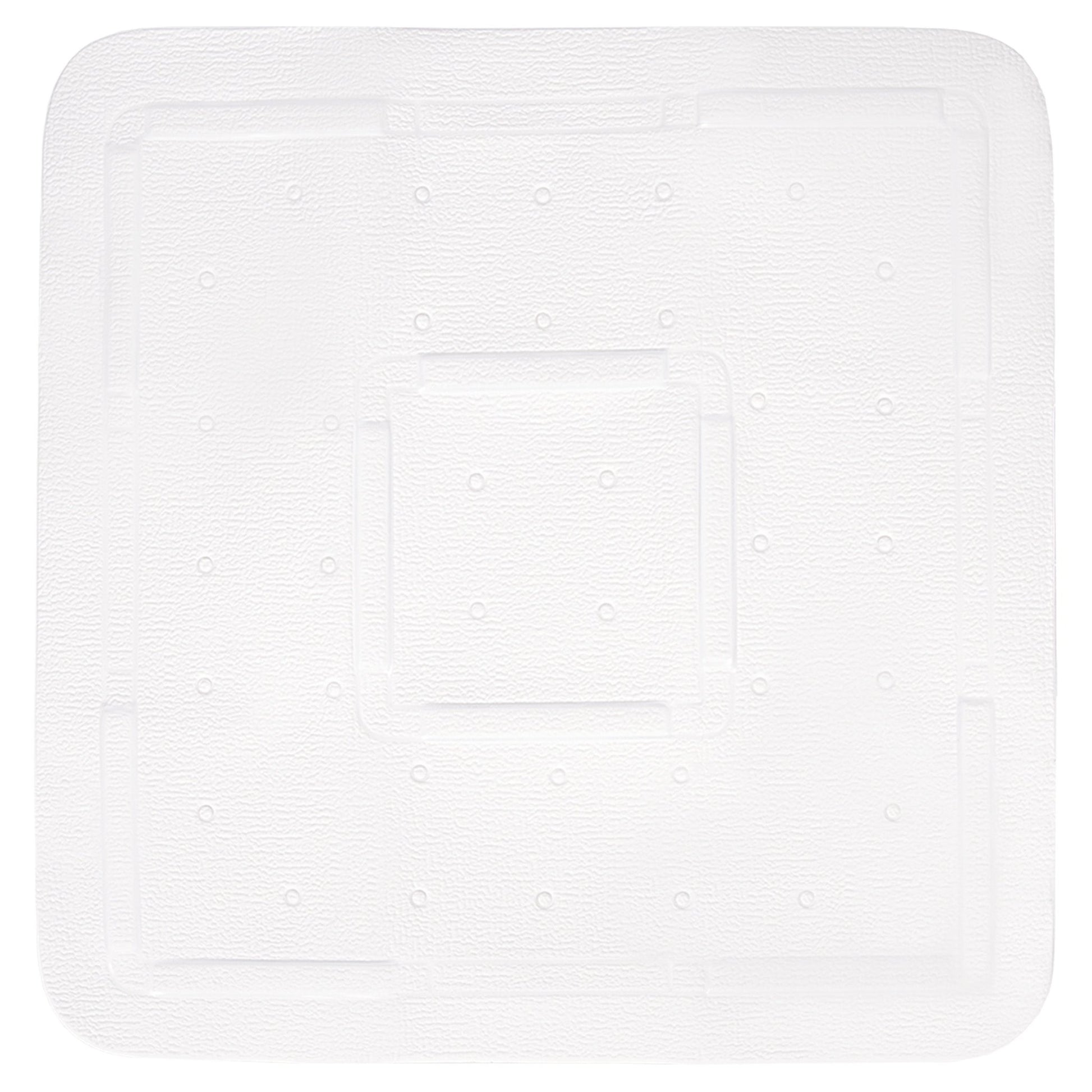 Differnz Tutus inlegmat douche - 100% PVC - anti - slip laag - 55 x 55 cm - wit - Mozaiektegel.com