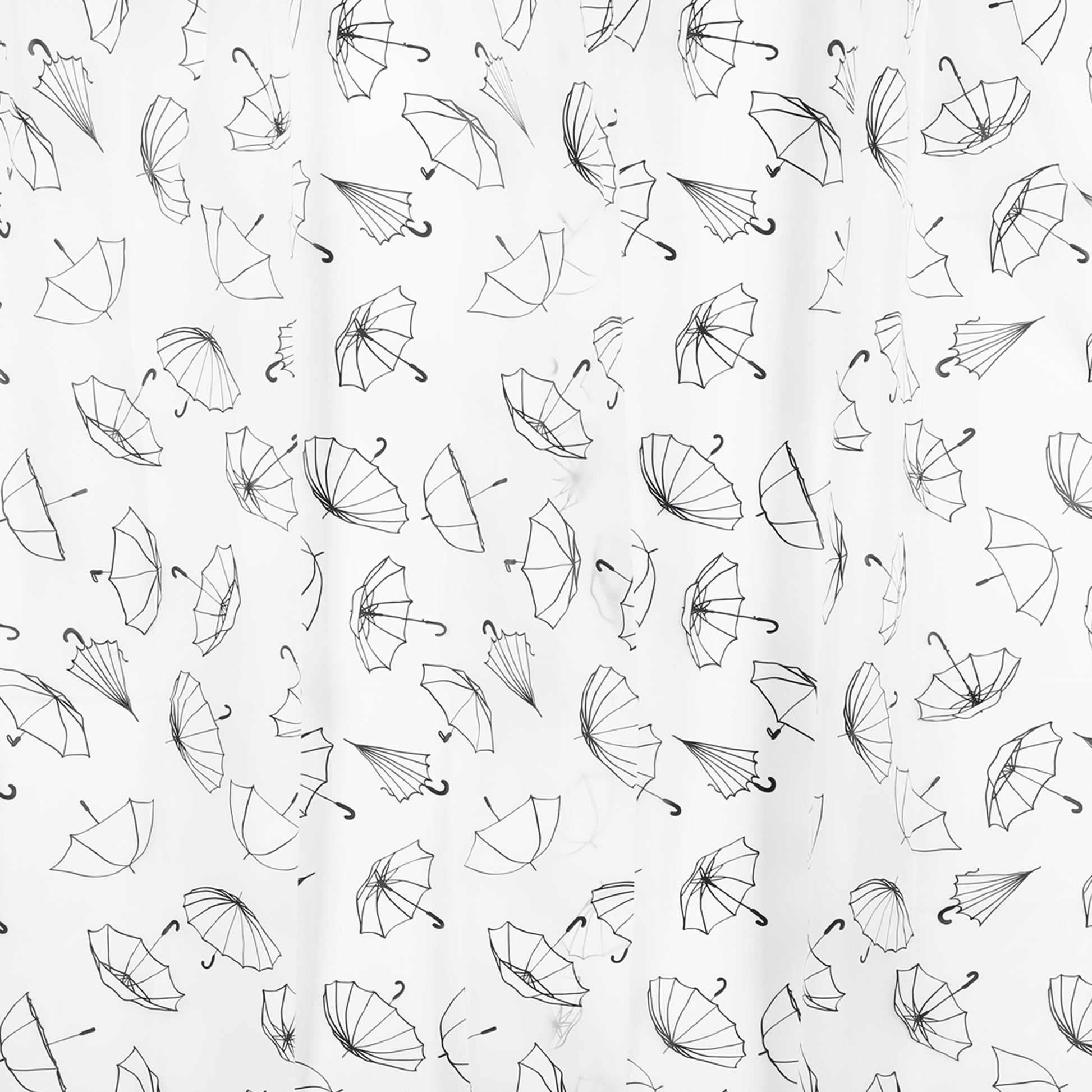 Differnz Umbrella douchegordijn 100% PEVA - waterdicht - 180 x 200 cm - zwart - Mozaiektegel.com