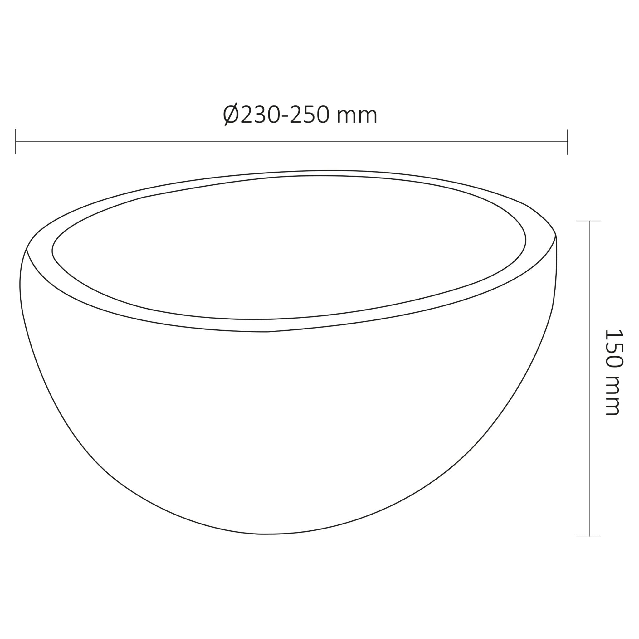Differnz waskom riviersteen | Ø 25 cm - Mozaiektegel.com