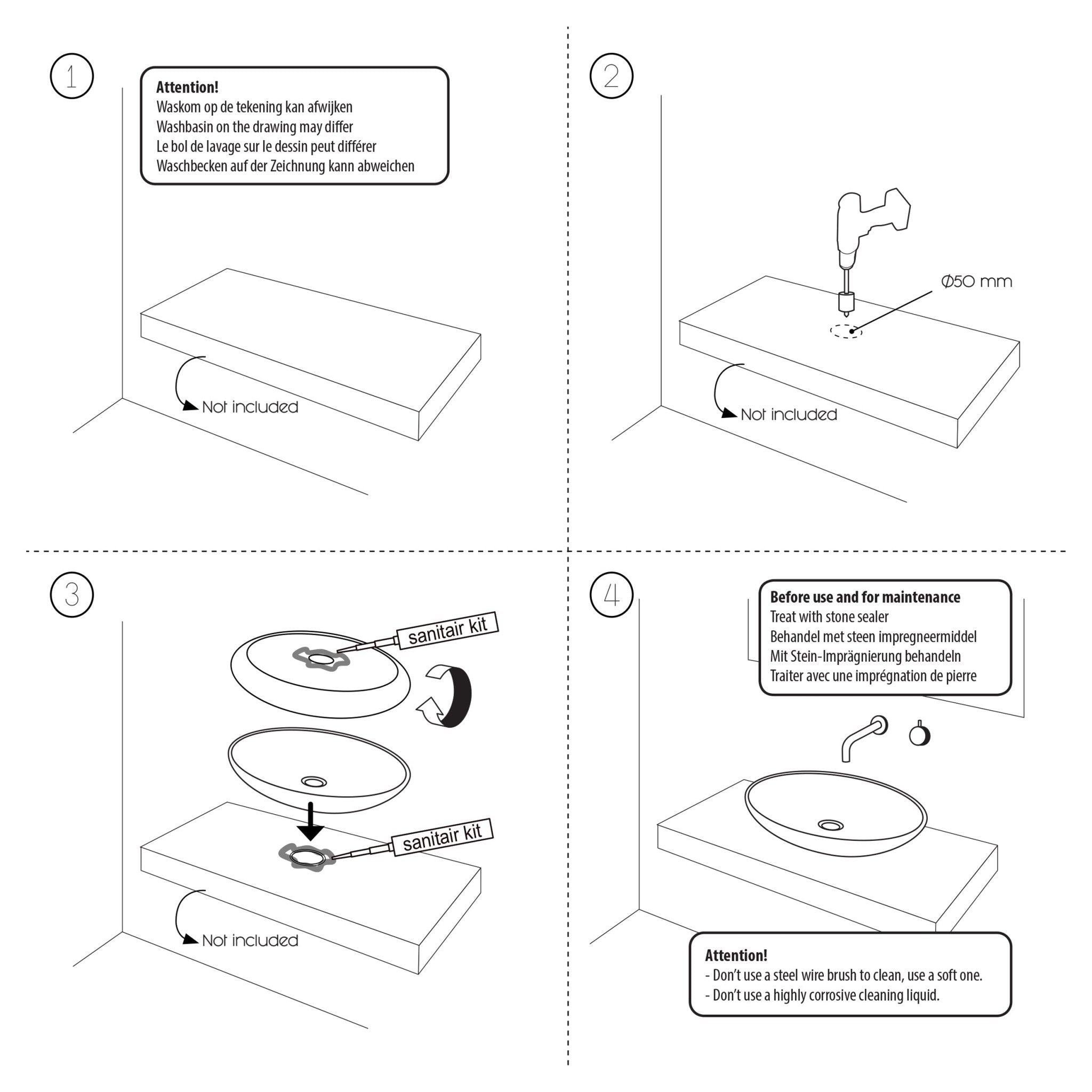 Differnz waskom sandstone | Ø 42 x 14 cm - Mozaiektegel.com