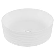 Differnz Wave waskom keramiek | wit | Ø 37 x 12 cm - Mozaiektegel.com