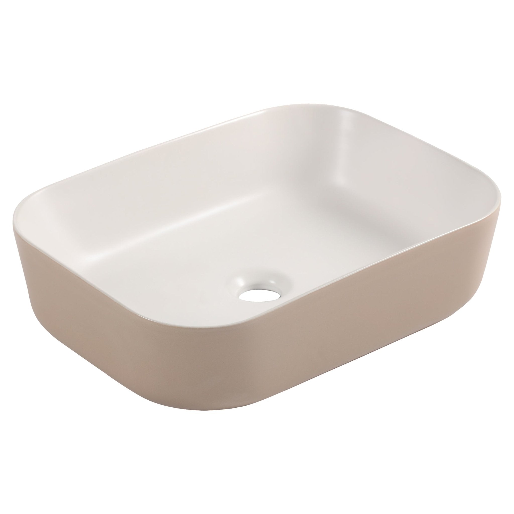 Differnz Zena waskom keramiek | beige/wit | 48 x 37.5 x 12.5 cm - Mozaiektegel.com