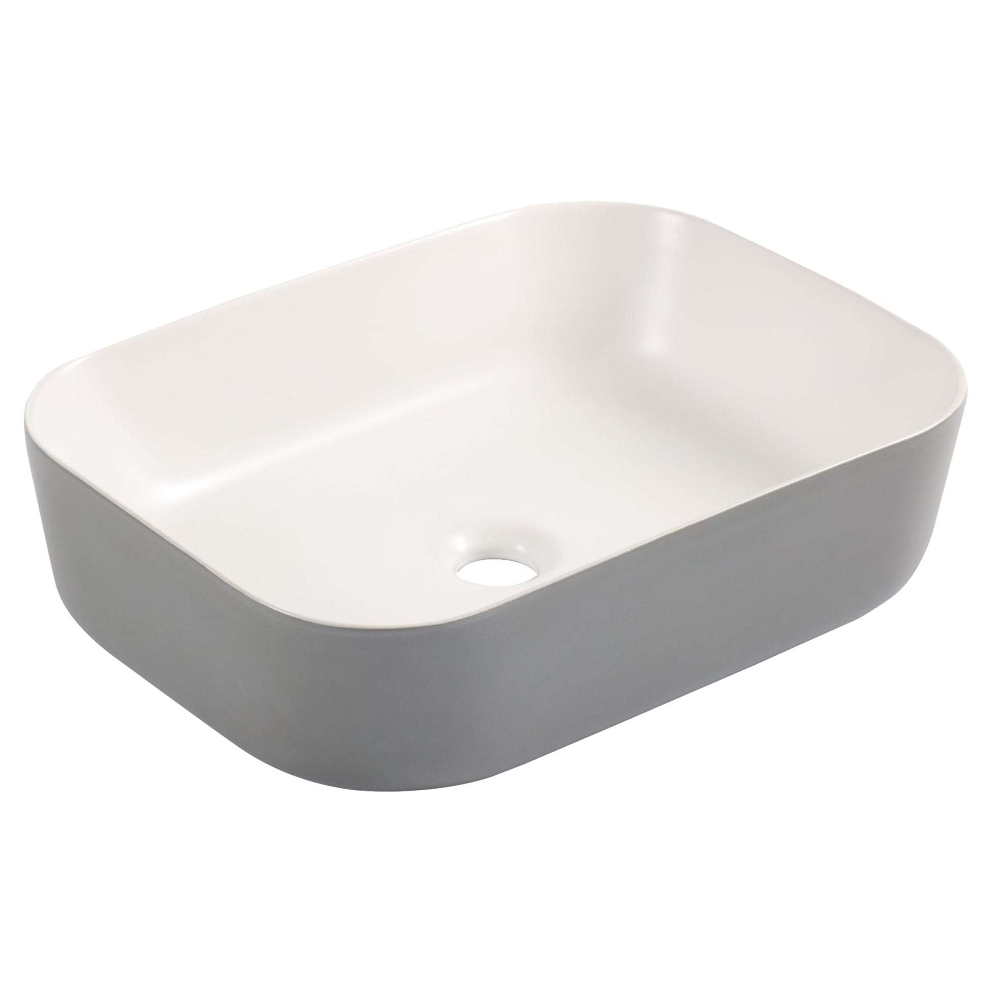 Differnz Zena waskom keramiek | grijs/wit | 48 x 37.5 x 12.5 cm - Mozaiektegel.com