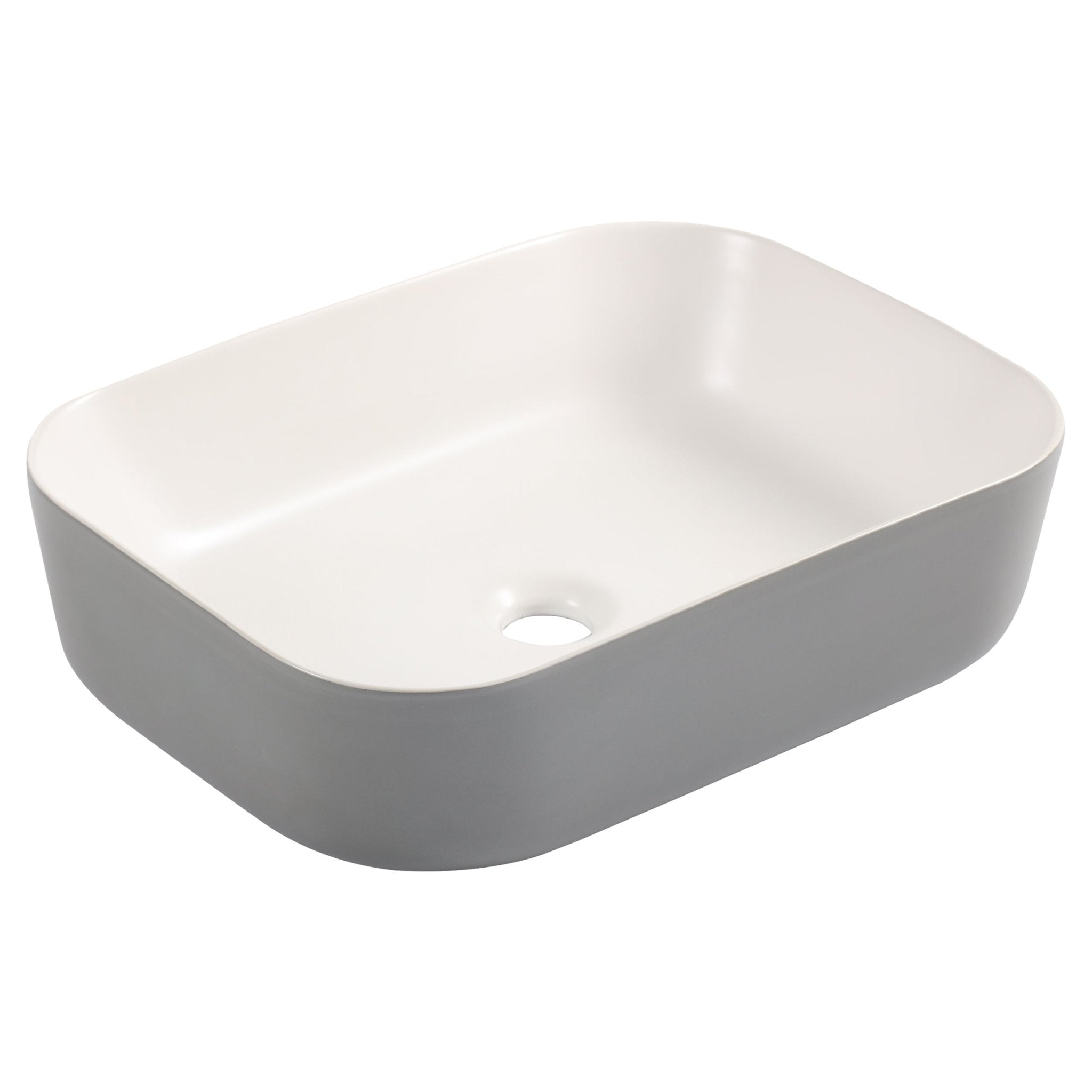 Differnz Zena waskom keramiek | grijs/wit | 48 x 37.5 x 12.5 cm - Mozaiektegel.com