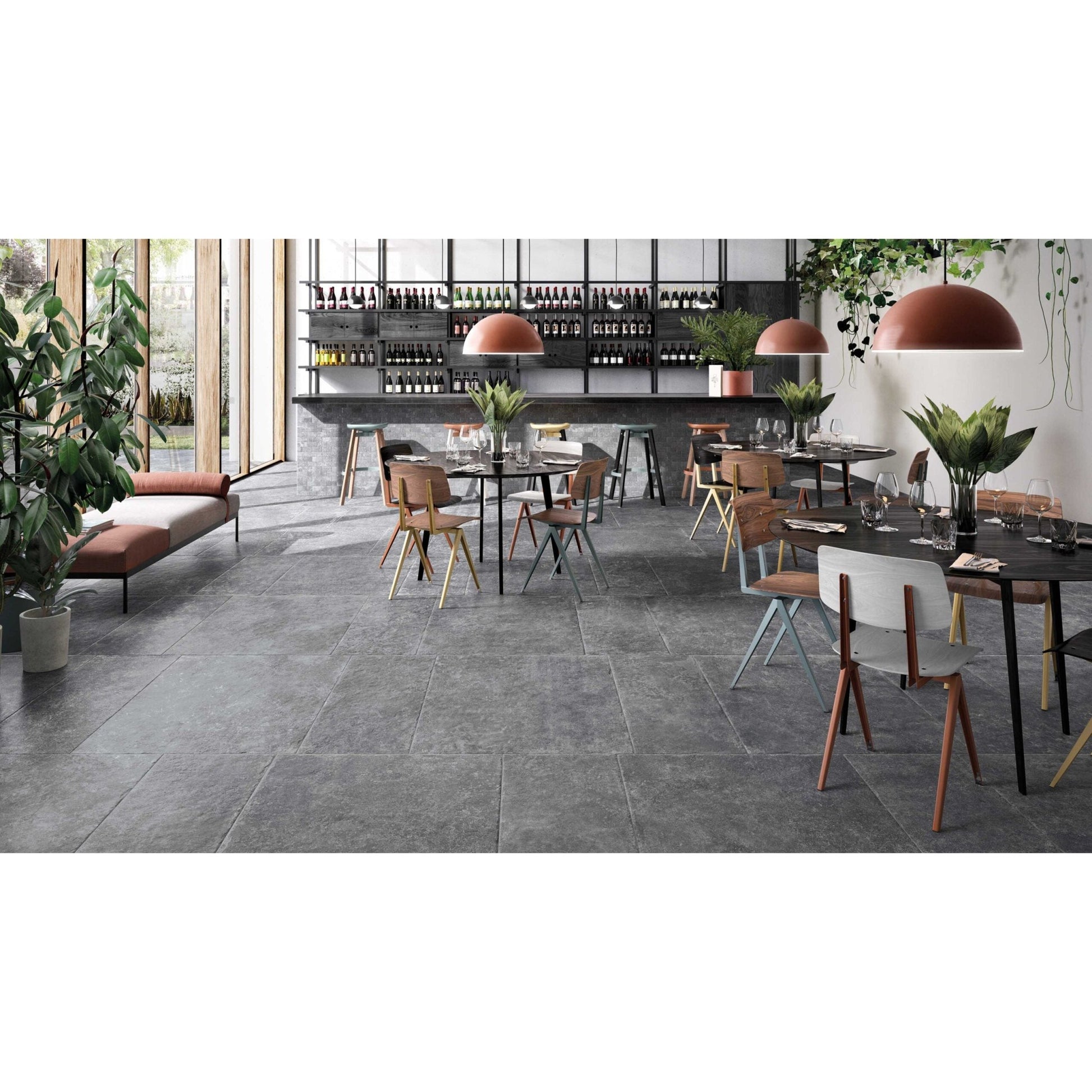 Emil Chateau EFL0 Vloertegel 300X600 Noir 9,5mm Mat Ret.R9,5 - Mozaiektegel.com