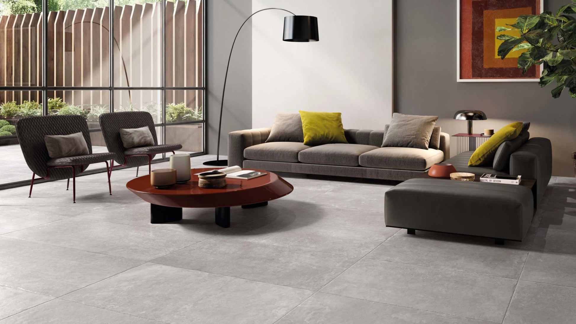 Emil Chateau EFLR Vloertegel 600X1200 Gris 9,5mm Mat Ret.R9,5 - Mozaiektegel.com
