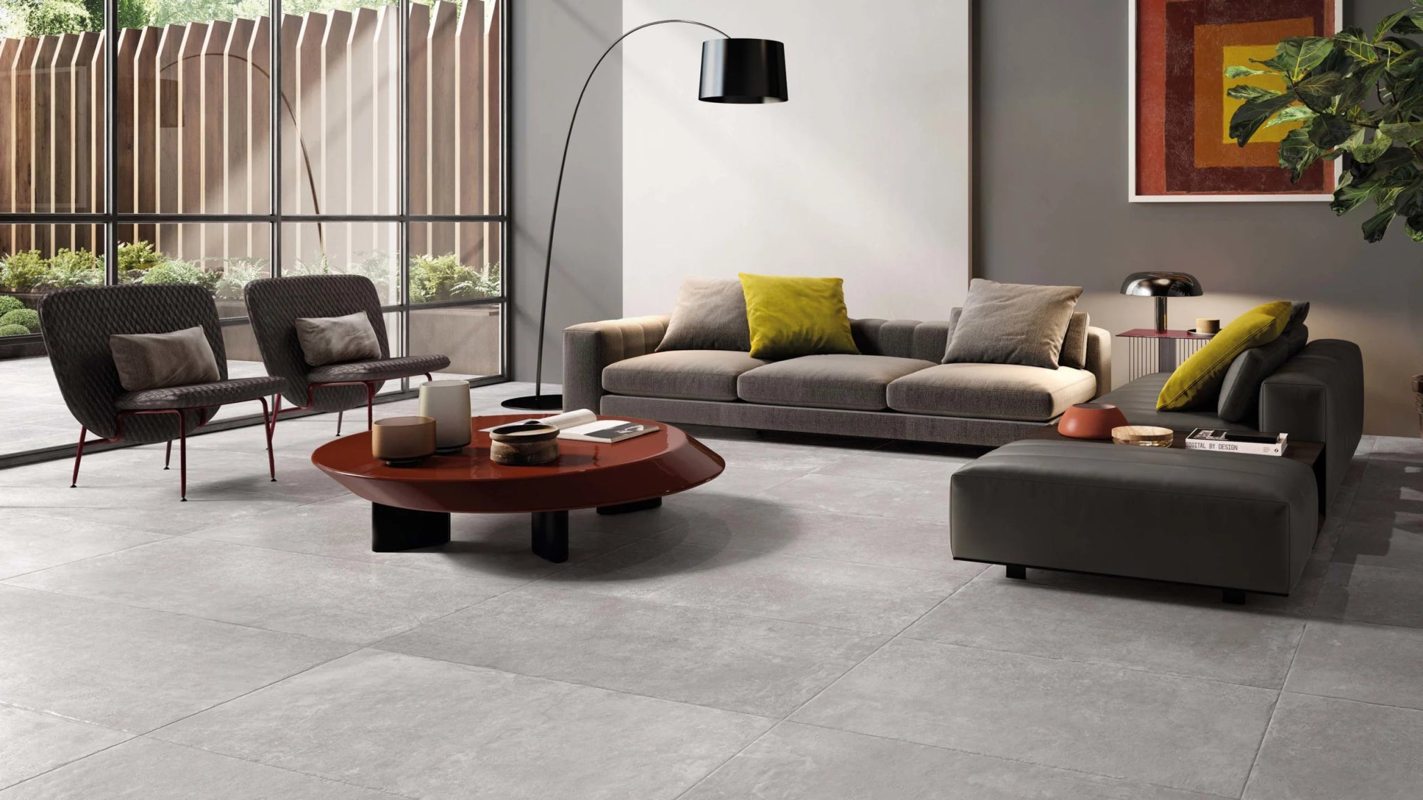 Emil Chateau EFLV Vloertegel 600X600 Gris 9,5mm Mat Ret.R9,5 - Mozaiektegel.com