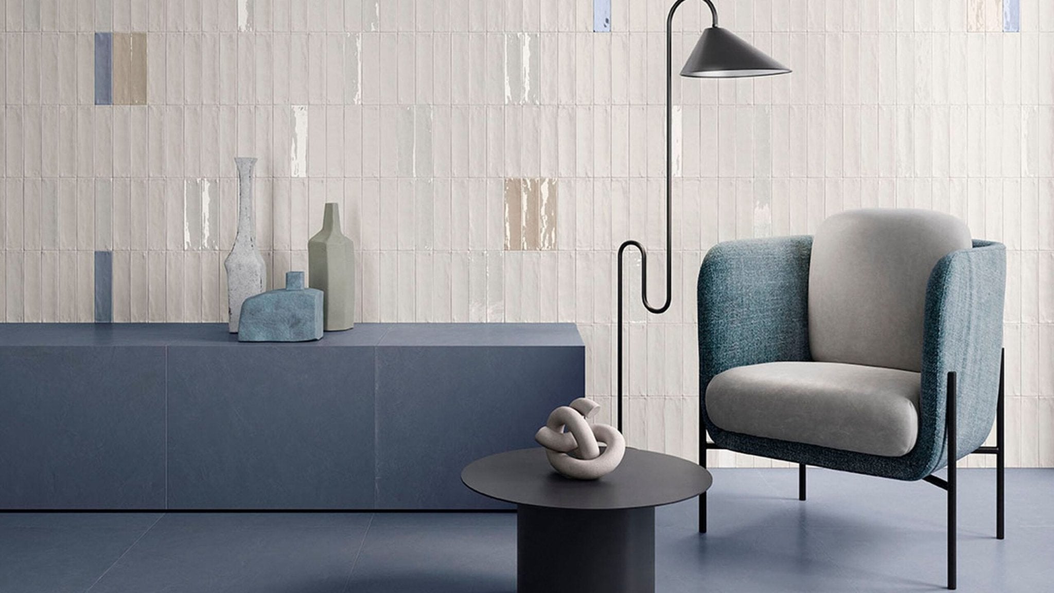 Emil Total Brick EH6H Wandtegel Brick 060X240 Blu Avio 9,5mm Glans - Mozaiektegel.com