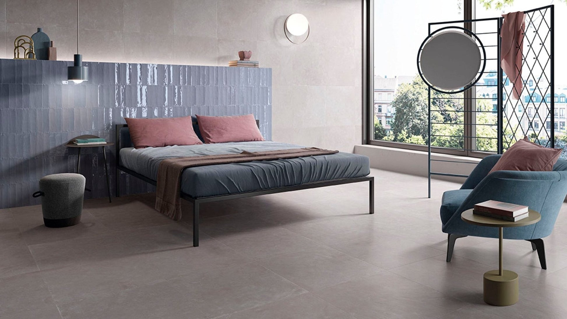 Emil Total Brick EH98 Wandtegel Brick 060X240 Blu Avio 9,5mm Mat - Mozaiektegel.com