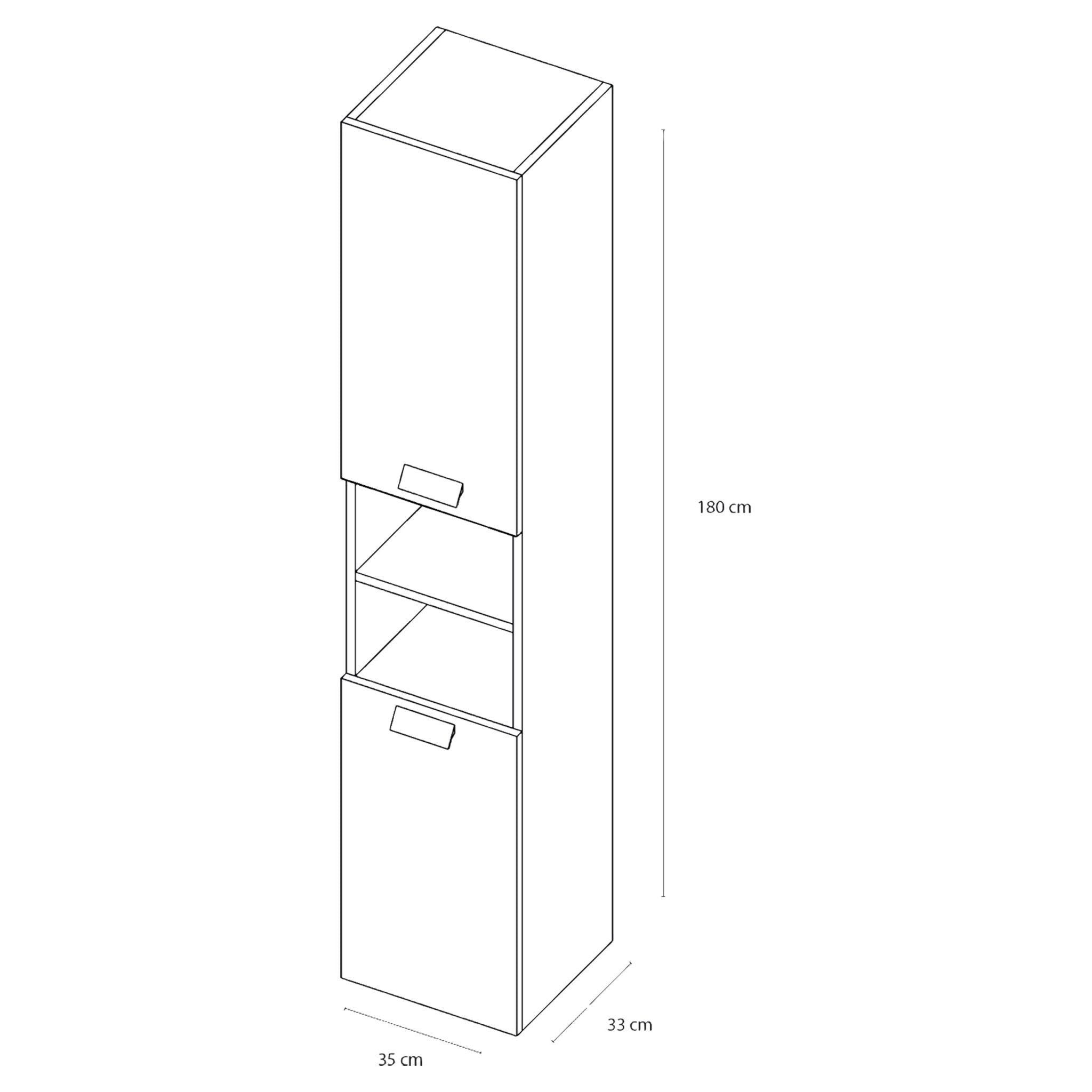 Fabulous hoge kast | wit | 180 x 35 x 33 cm - Mozaiektegel.com