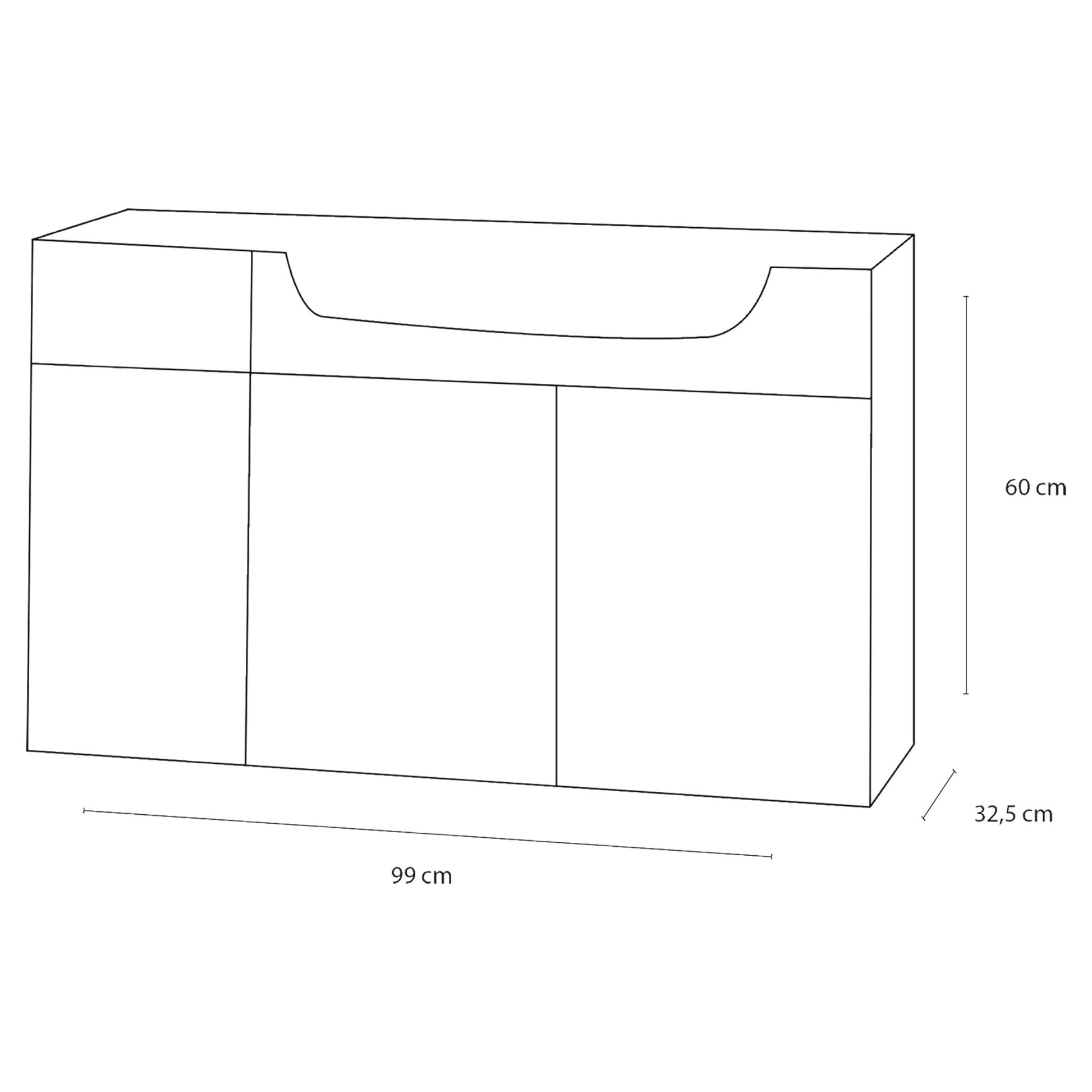 Fabulous onderkast | wit | 99 x 60 x 32.5 cm - Mozaiektegel.com