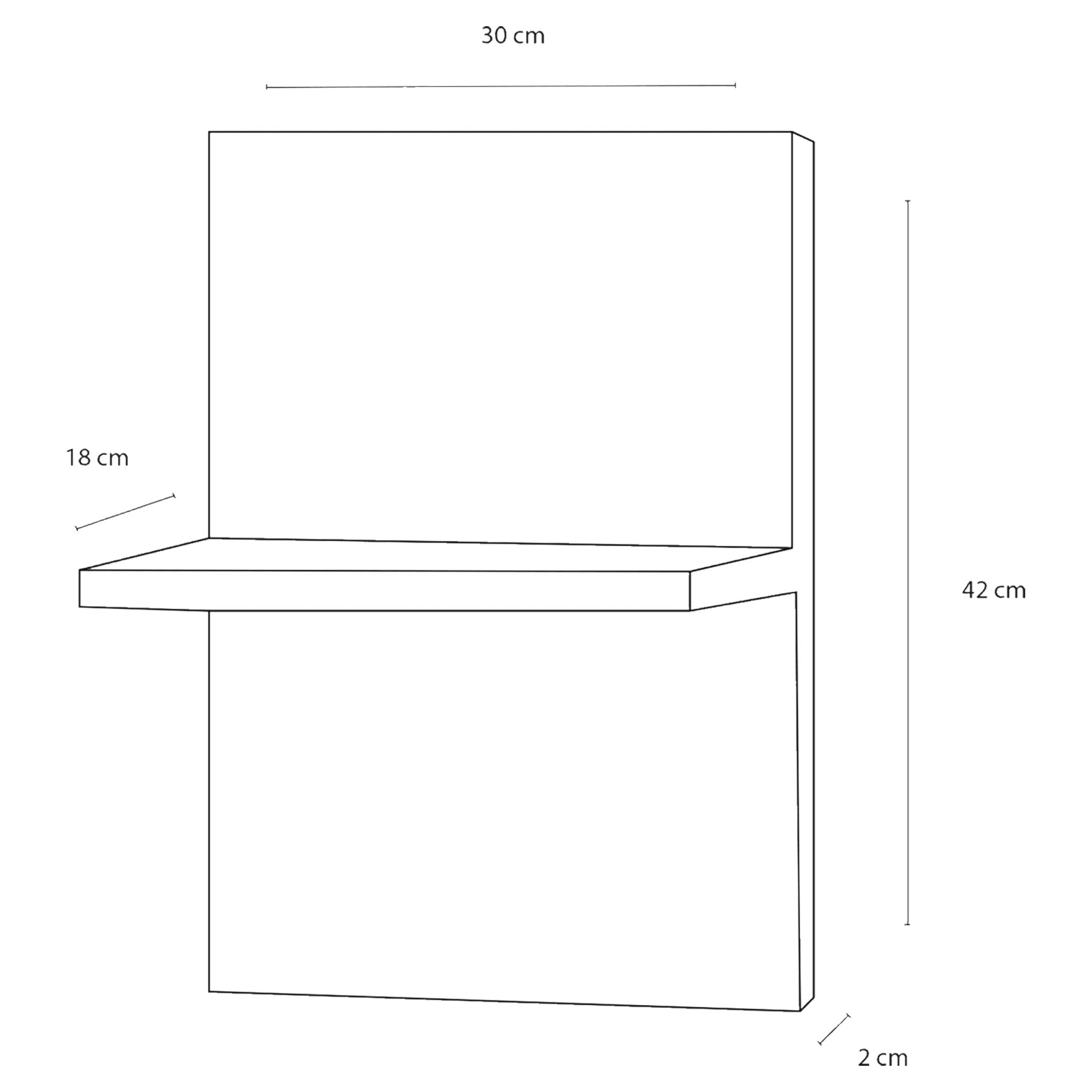 Fabulous planchet tbv spiegelkast | wit | 42 x 30 x 18 cm - Mozaiektegel.com