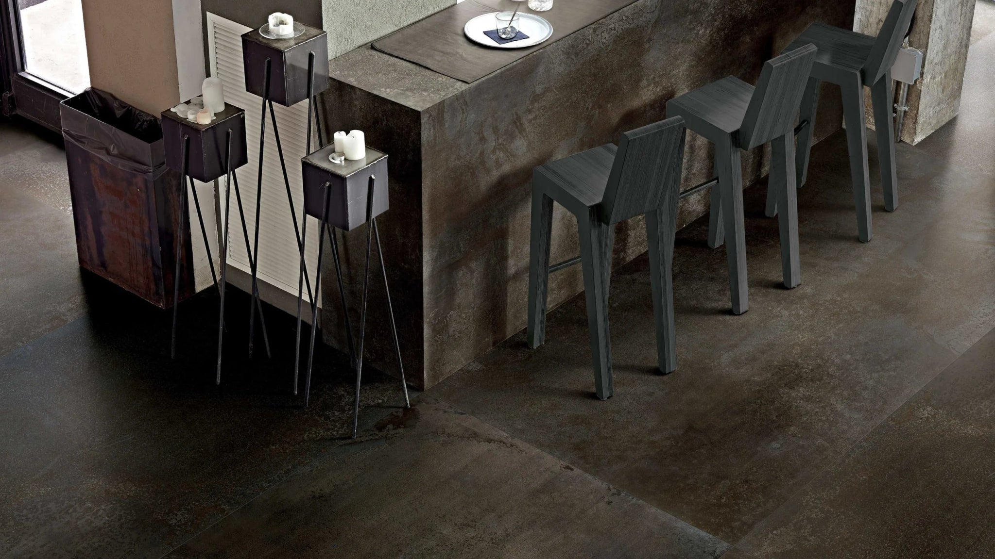 Floorgres Flowtech 757062 Vloertegel 1200X1200 Bronze 6mm Mat Ret.R9 - Mozaiektegel.com