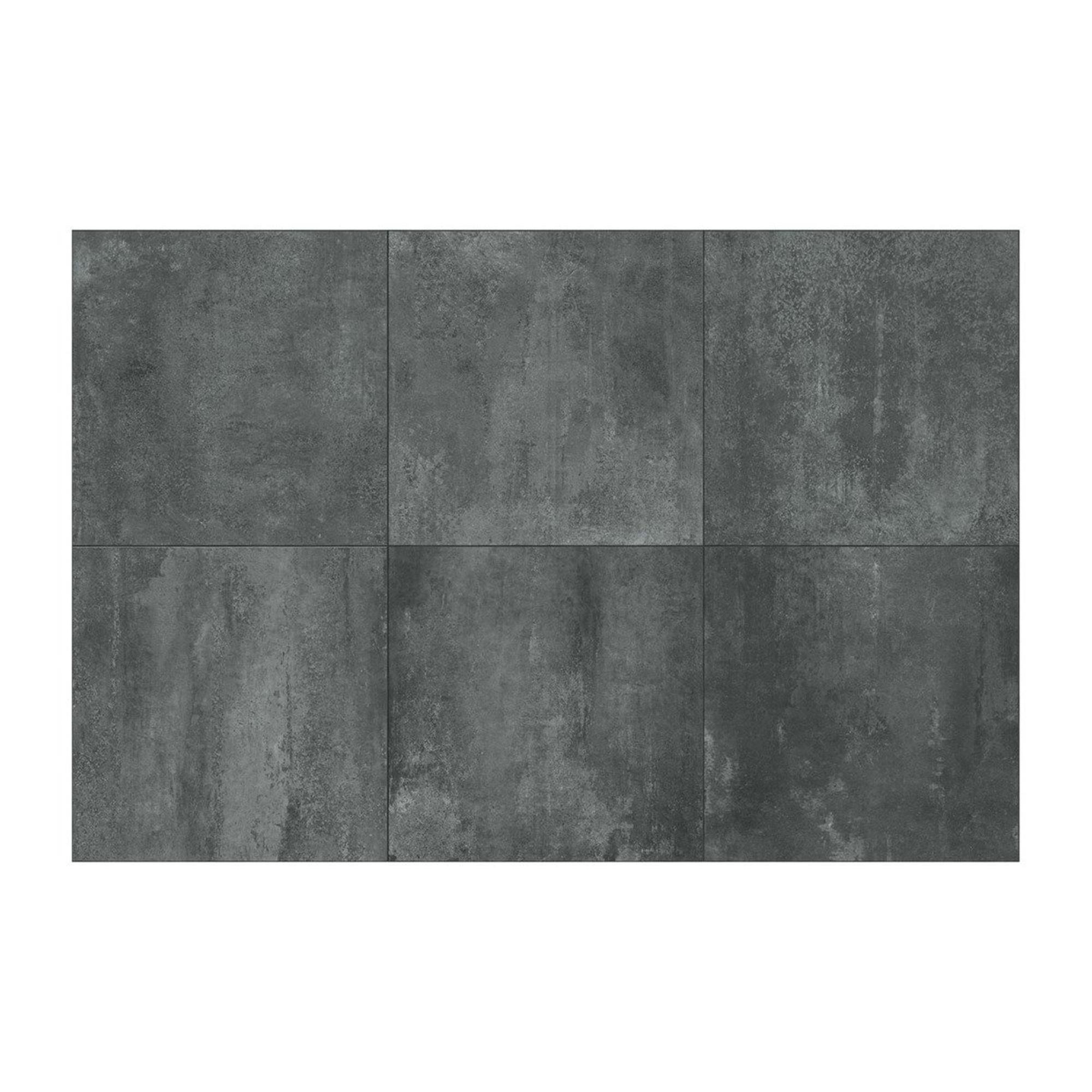 Floorgres Rawtech 752201 Vloertegel 600X600 Coal 10mm Mat Ret.R10 - Mozaiektegel.com